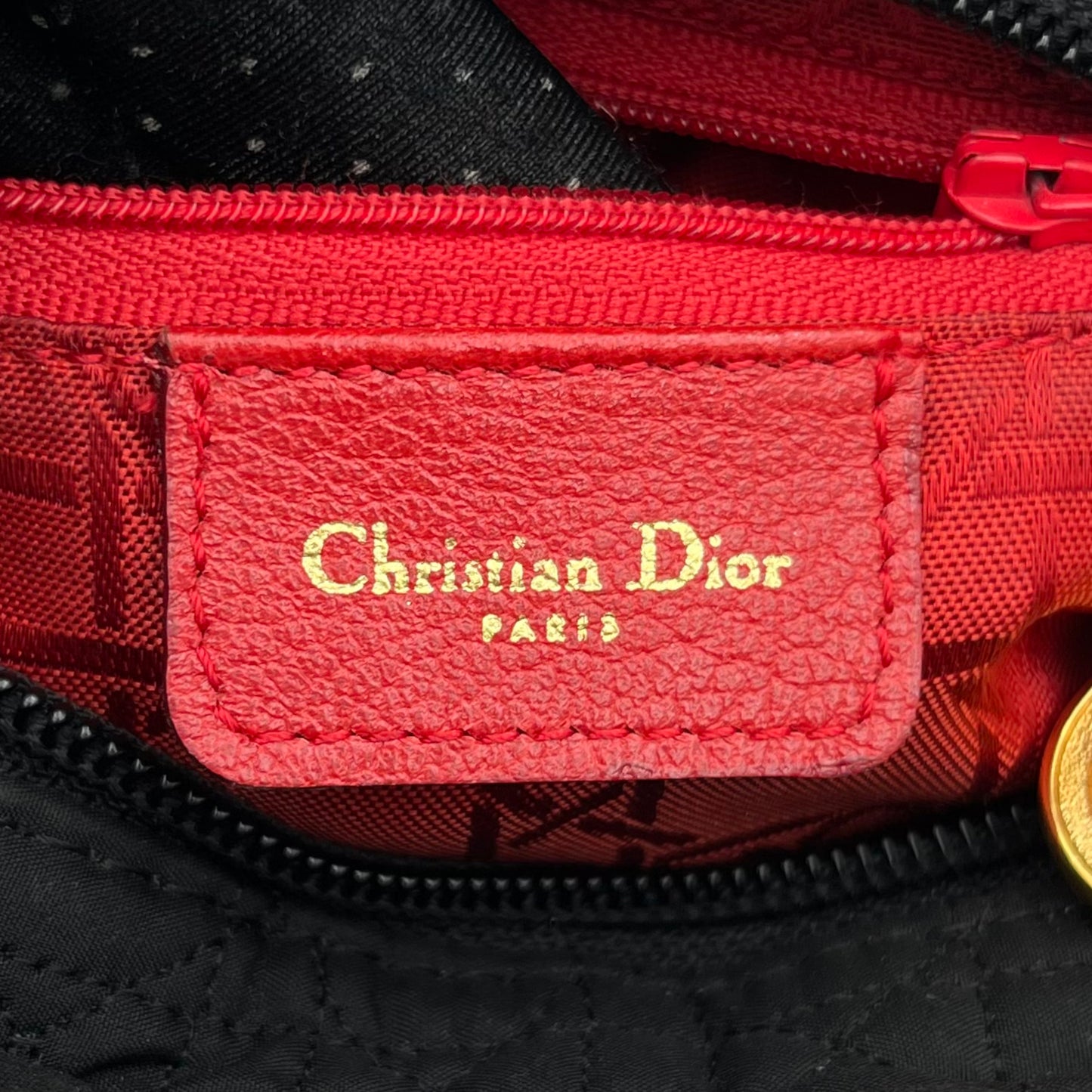 Christian Dior Black Nylon Cannage Lady Dior