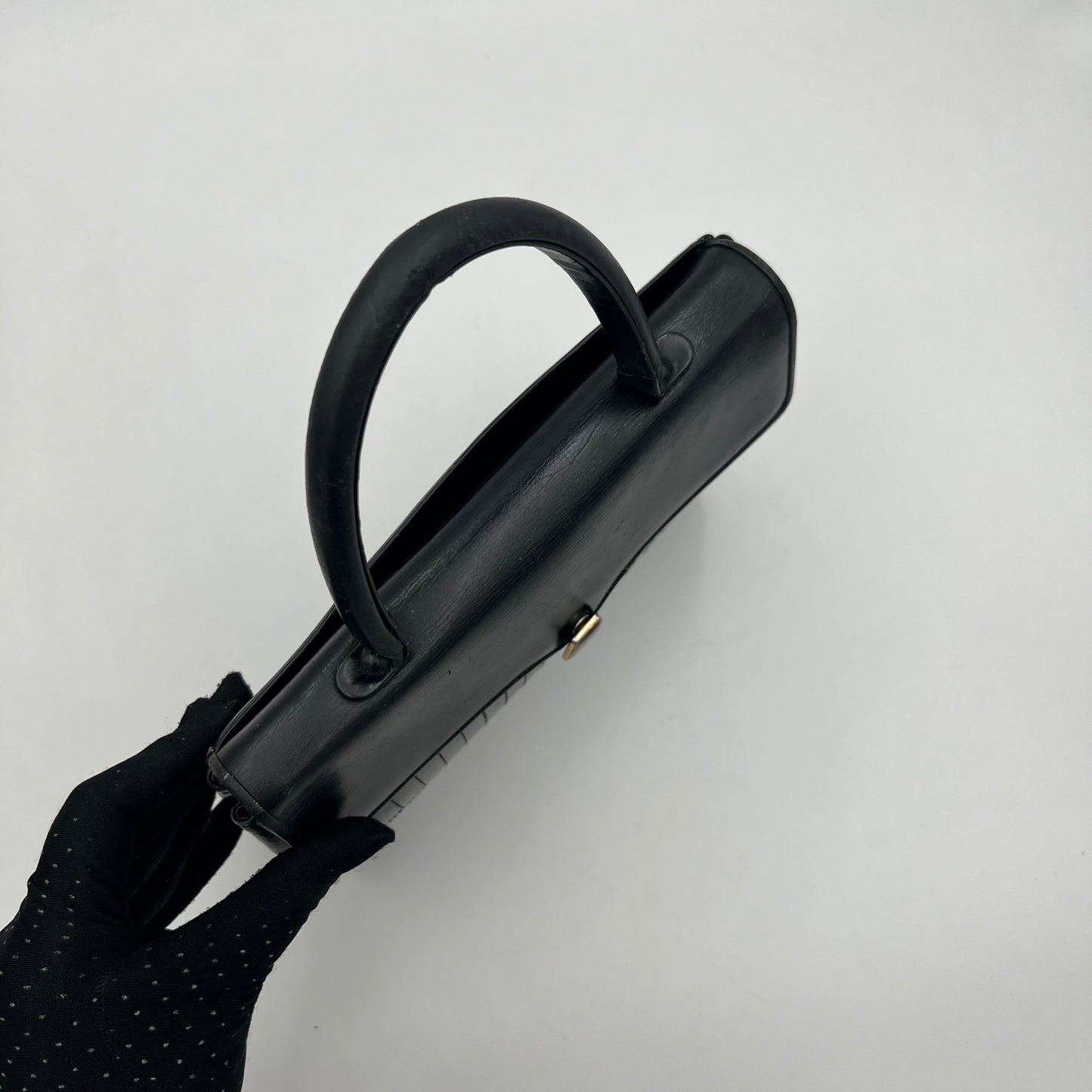 Balenciaga Vintage Black Leather Top Handle Kelly