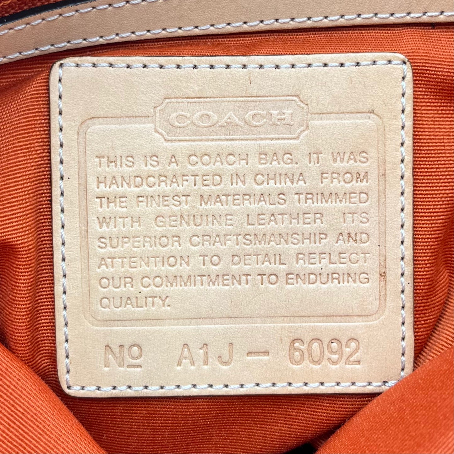 Coach Brown Signature Canvas Top Handle Tote Bag