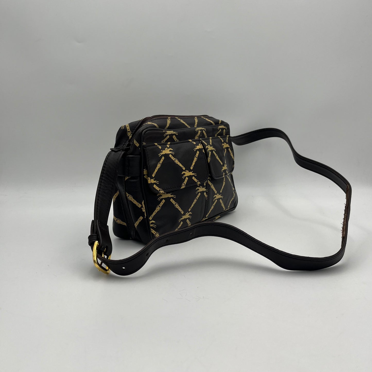 Longchamp Vintage Horse Belt Monogram Shoulder