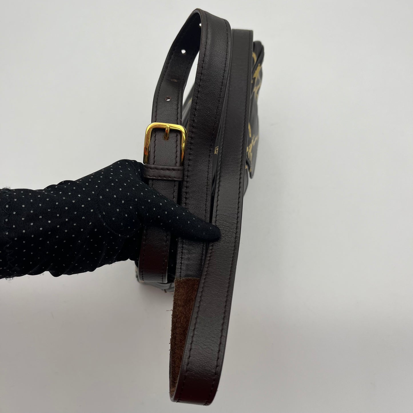 Longchamp Vintage Horse Belt Monogram Shoulder