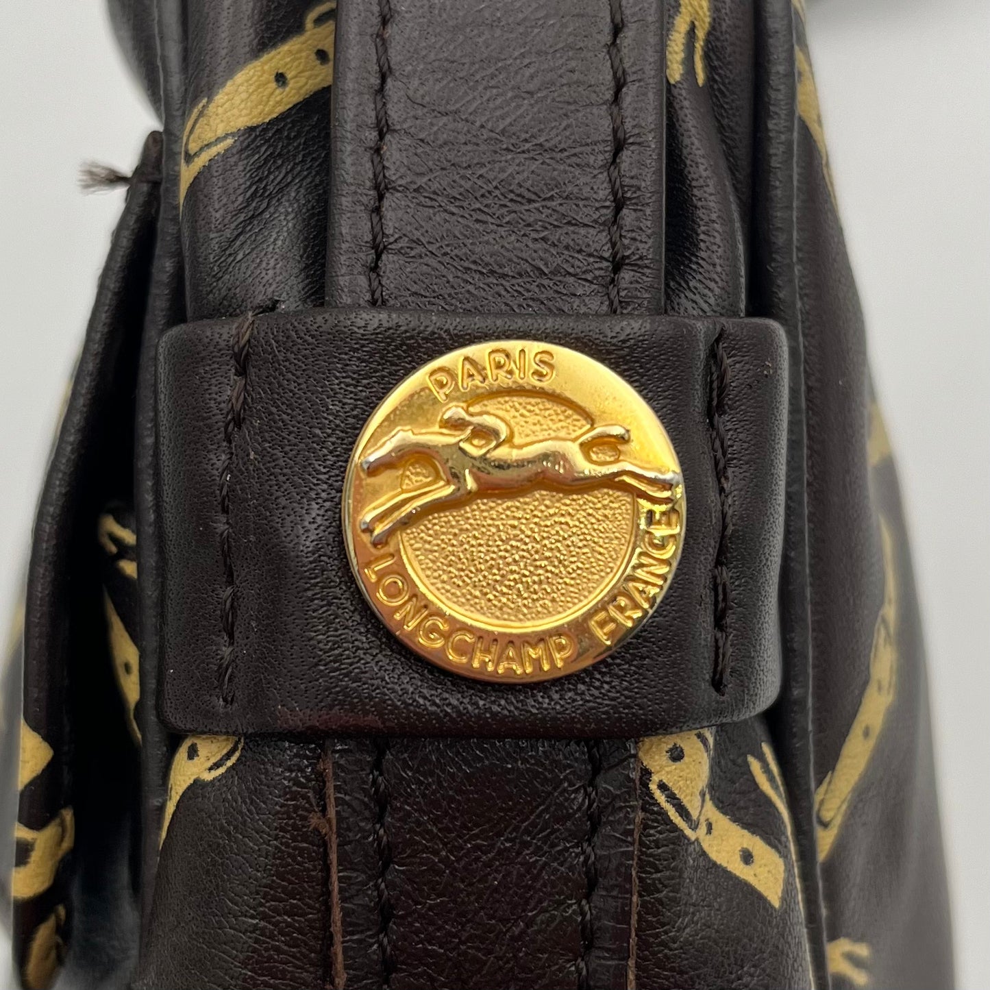 Longchamp Vintage Horse Belt Monogram Shoulder