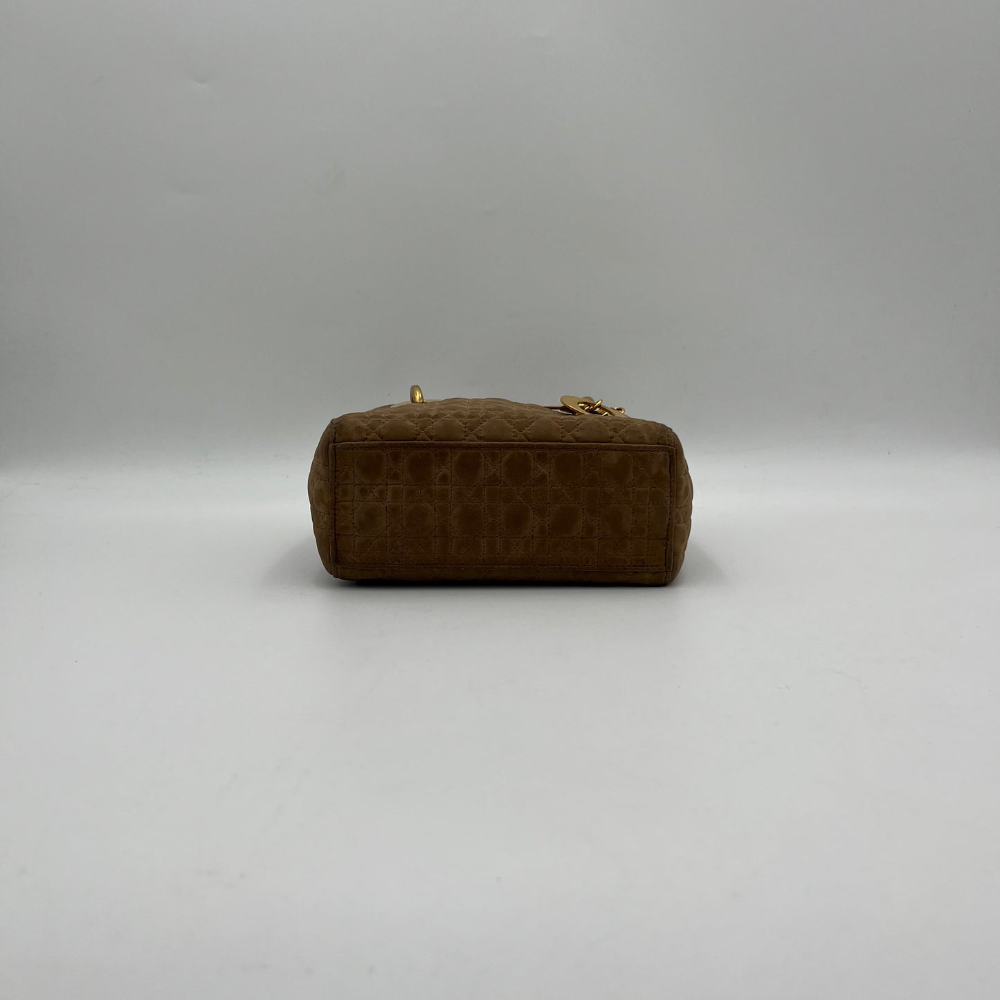 Christian Dior Beige Nylon Cannage Mini Lady Dior