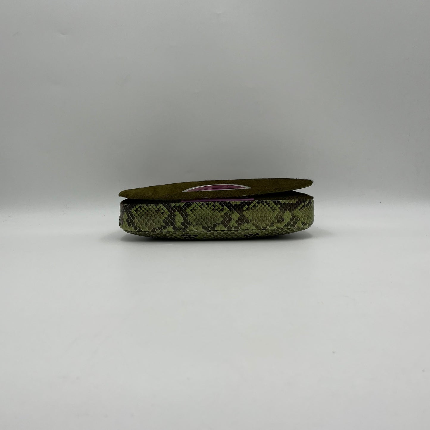 Christian Dior Green Pony Hair Python Malice Pearl Baguette