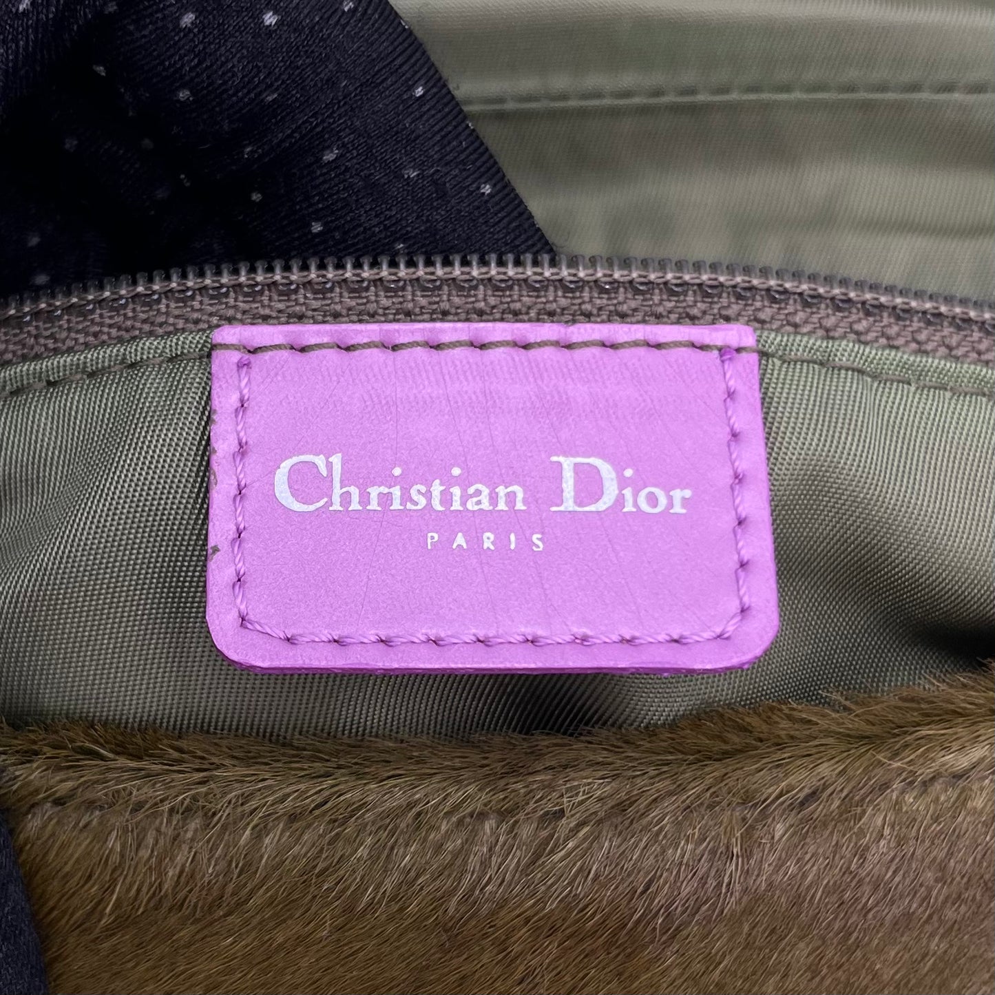 Christian Dior Green Pony Hair Python Malice Pearl Baguette