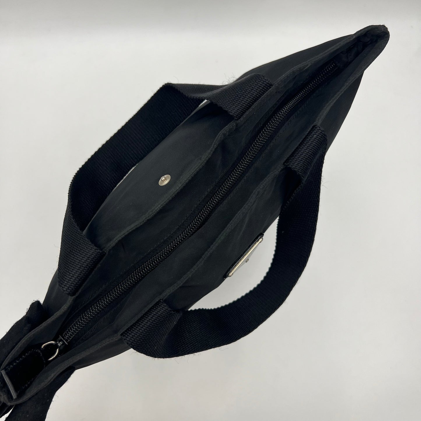 Prada Black Nylon Slim Foldable Tote