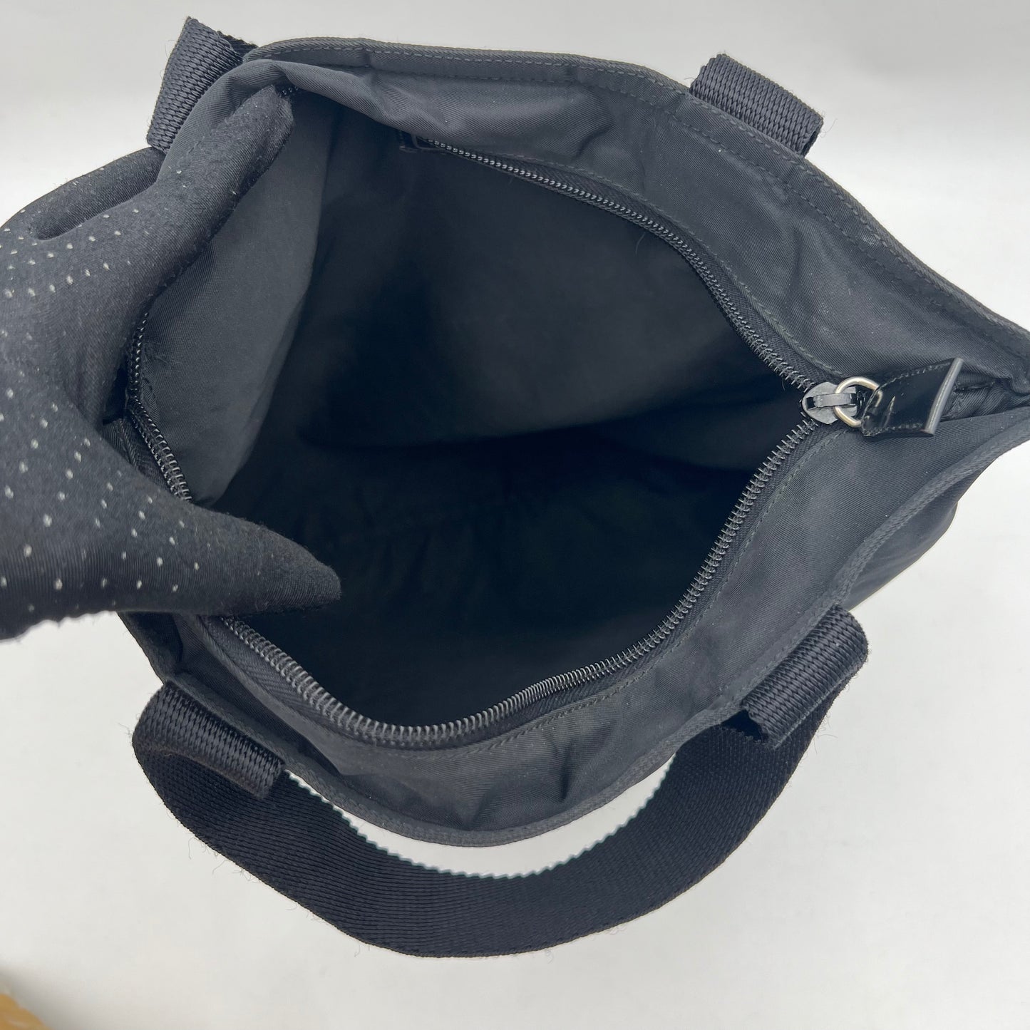 Prada Black Nylon Slim Foldable Tote