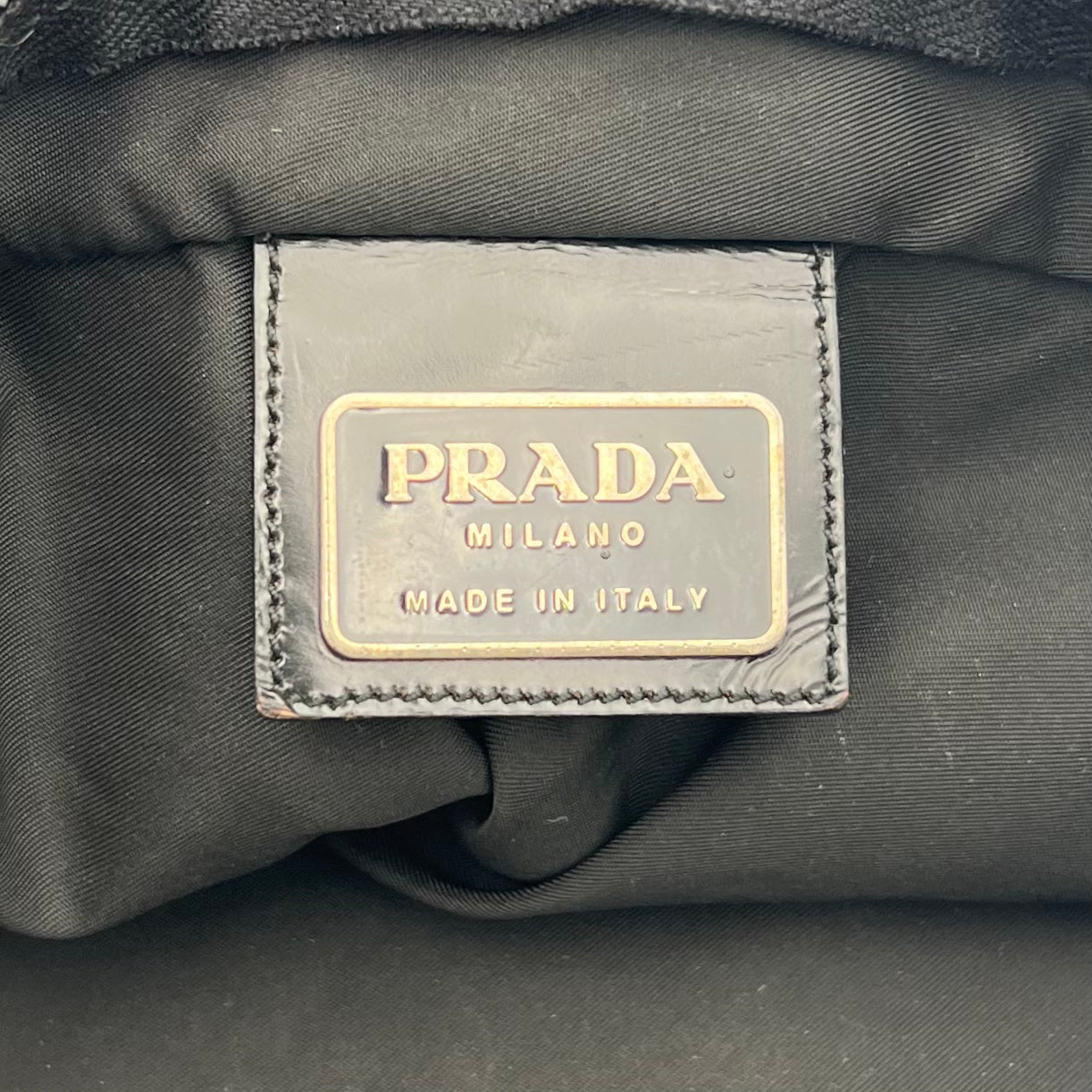 Prada Black Nylon Slim Foldable Tote