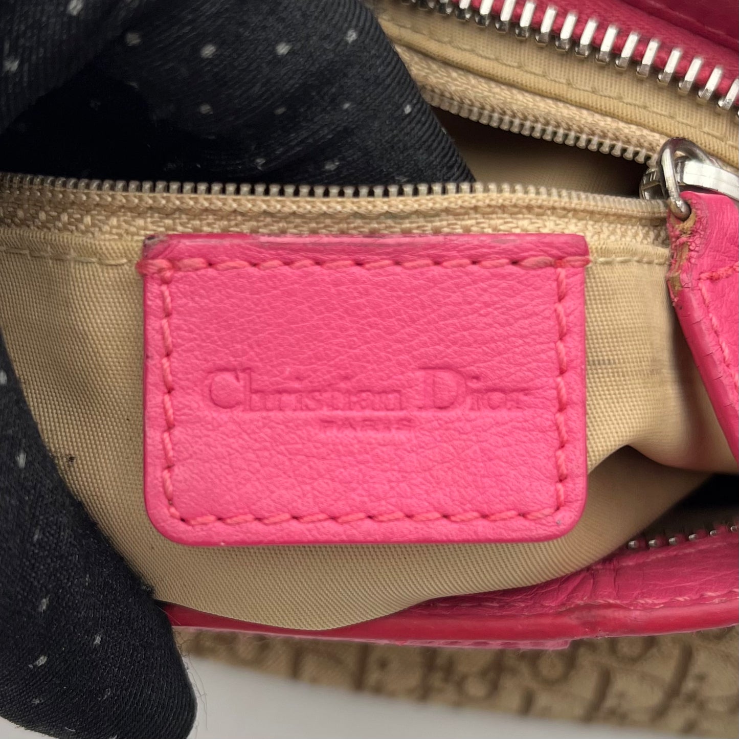 Christian Dior 2005 Street Chic Pink Leather Pochette