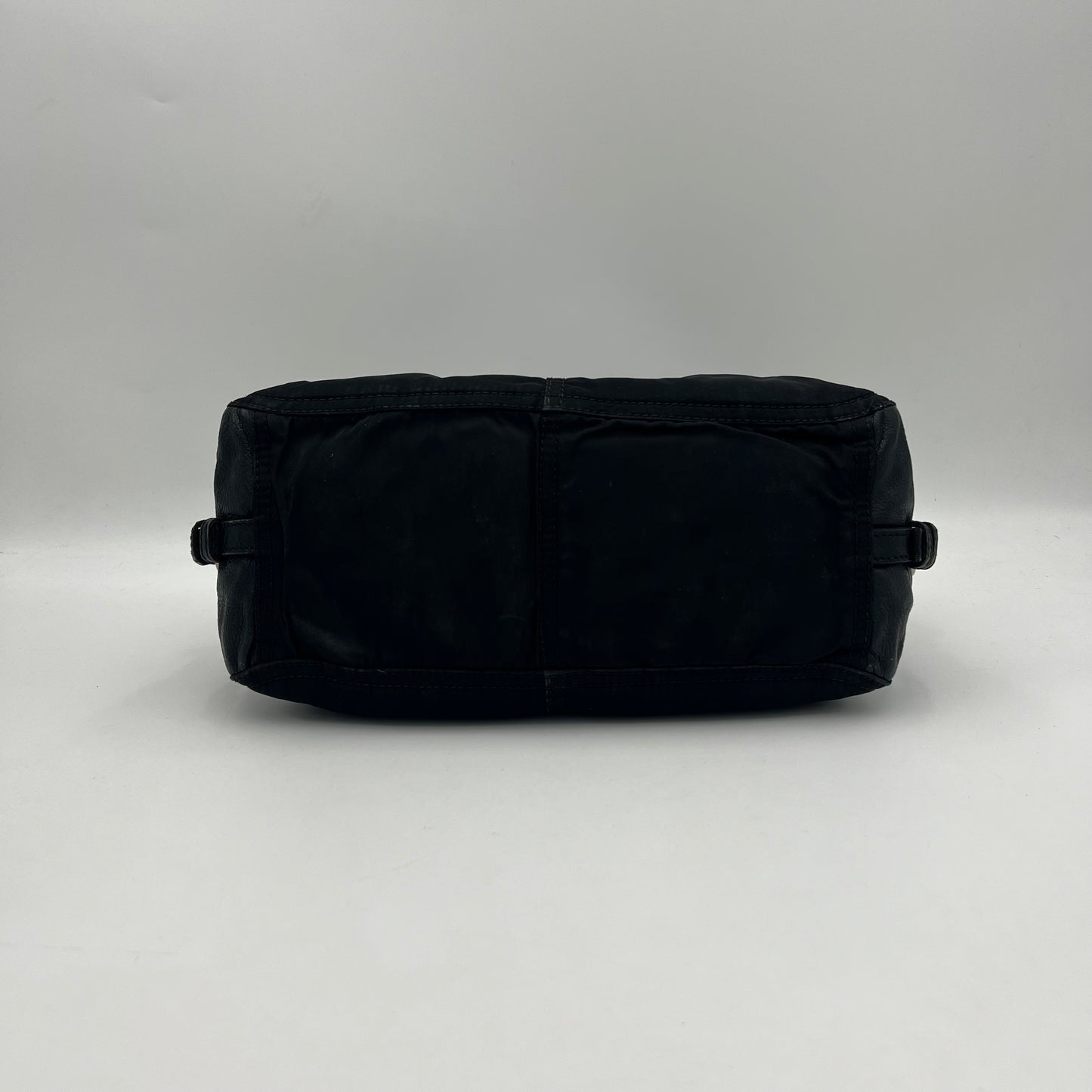 Prada Black Nylon x Leather Cargo Hobo Shoulder Bag
