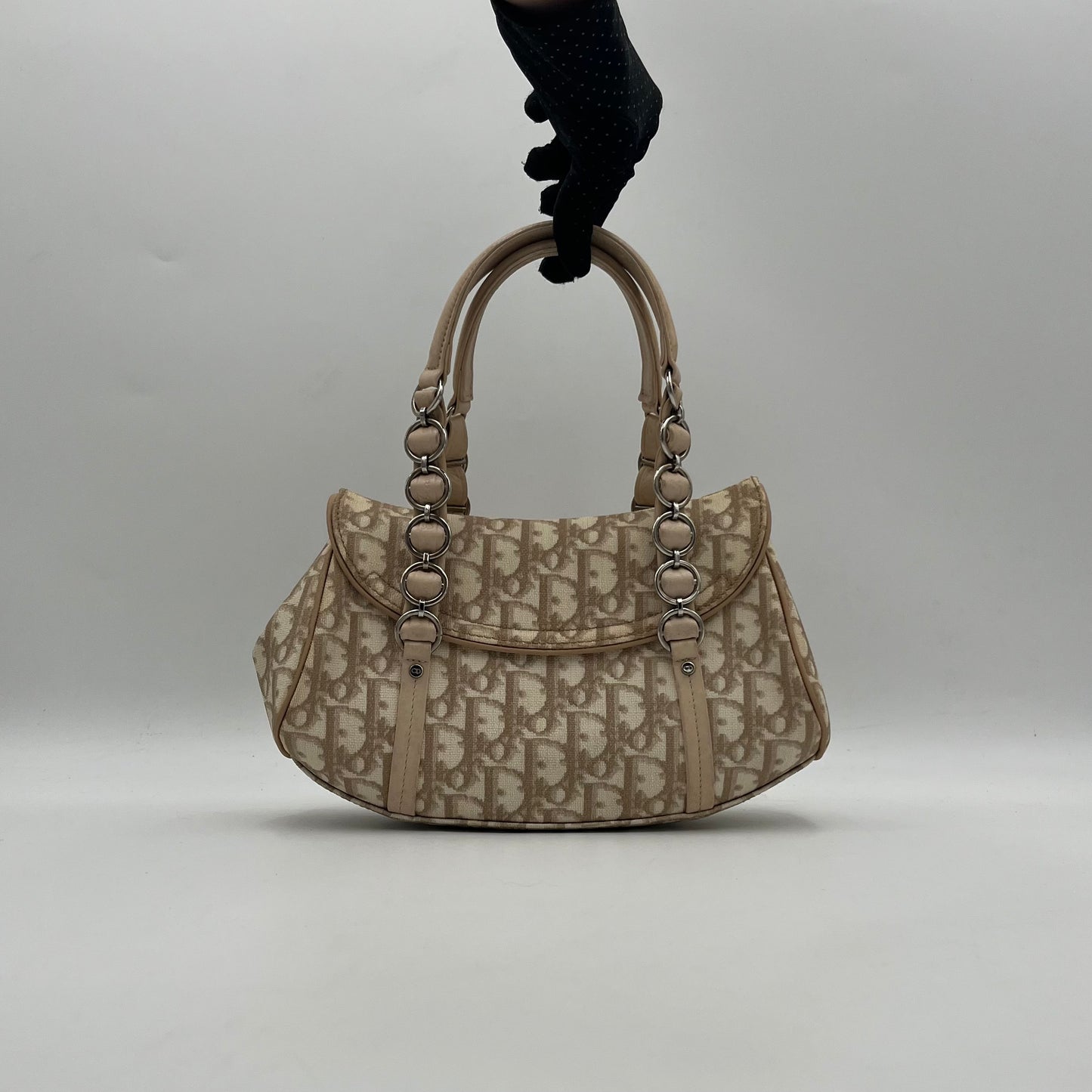 Christian Dior Beige Trotter Romantique Mini Flap Handbag