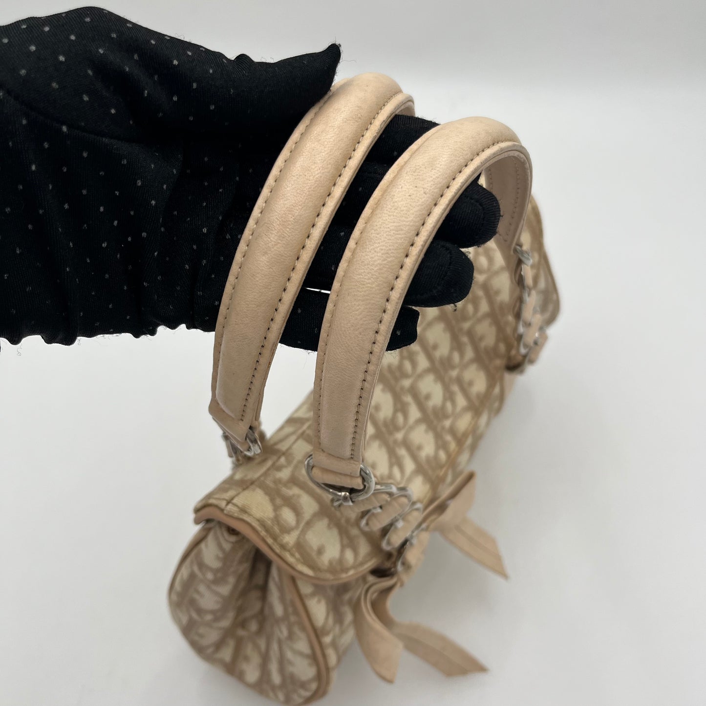 Christian Dior Beige Trotter Romantique Mini Flap Handbag