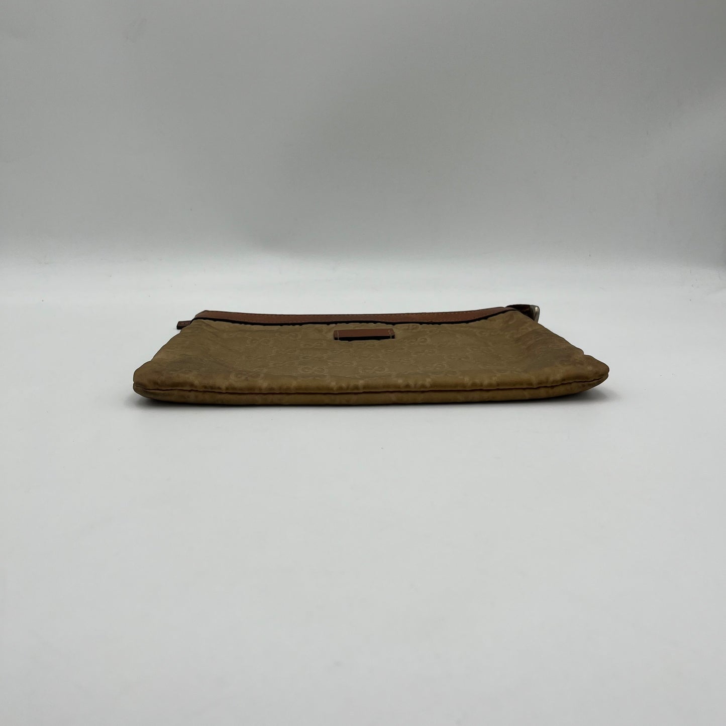Gucci Beige Monogram Nylon Cosmetic Pouch
