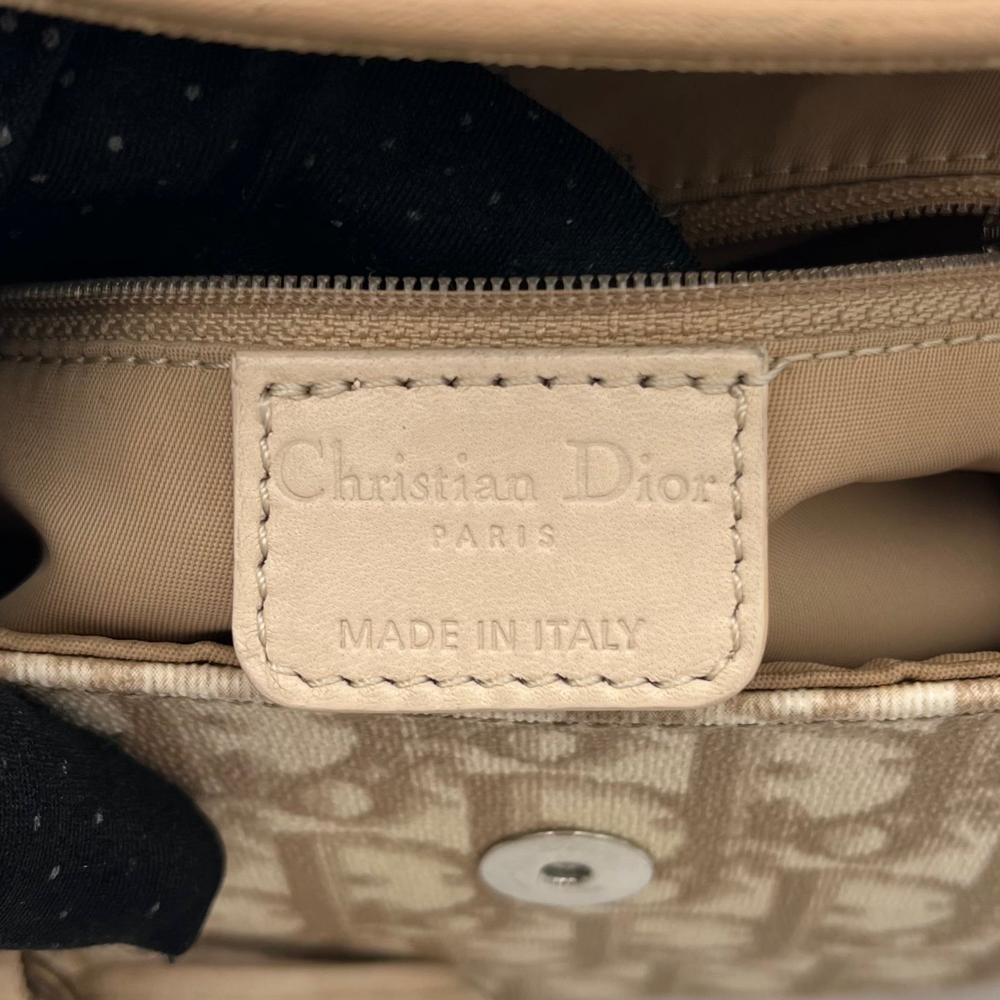 Christian Dior Beige Trotter Romantique Mini Flap Handbag