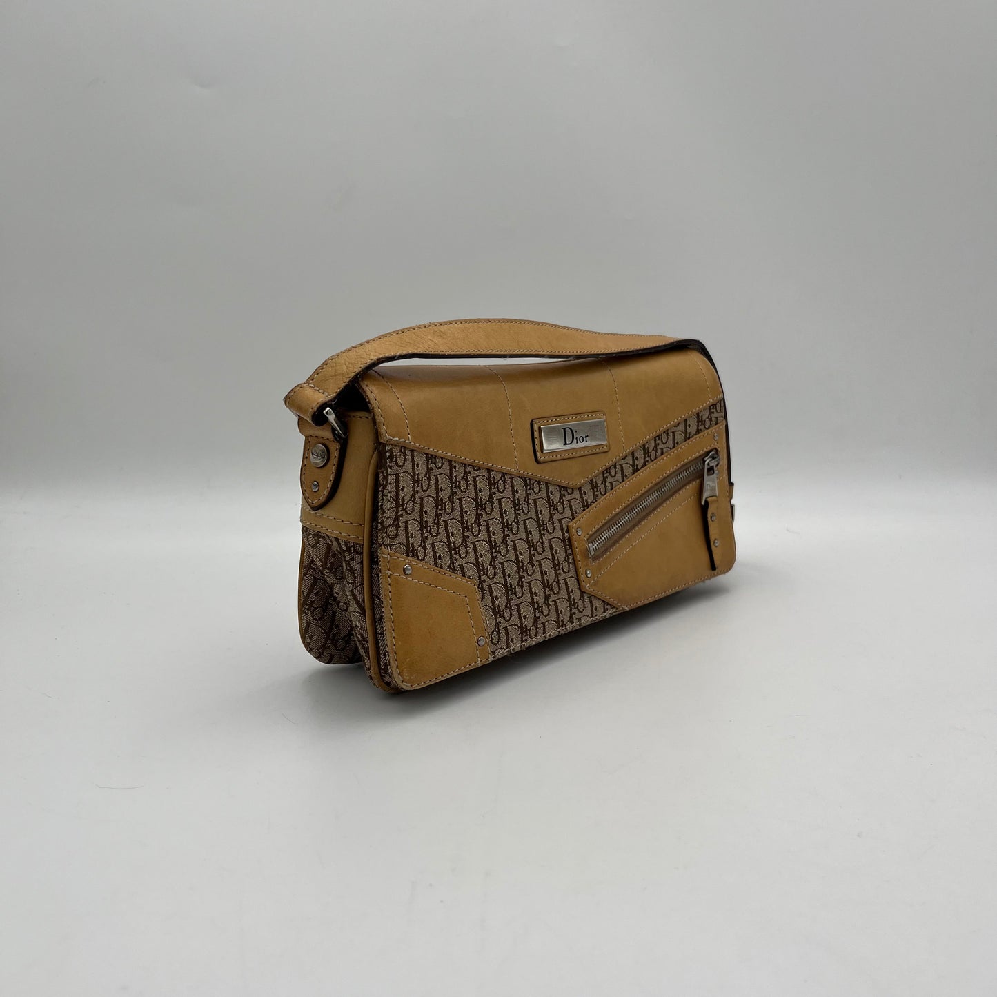 Christian Dior Brown Trotter Street Chic Flap Baguette
