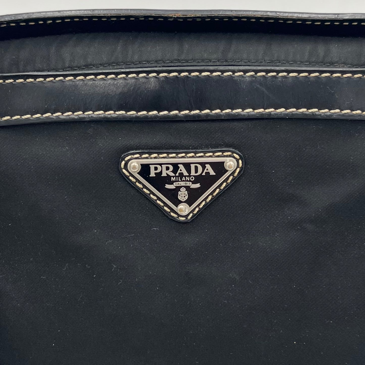 Prada Black Nylon x Patent Leather Bauletto