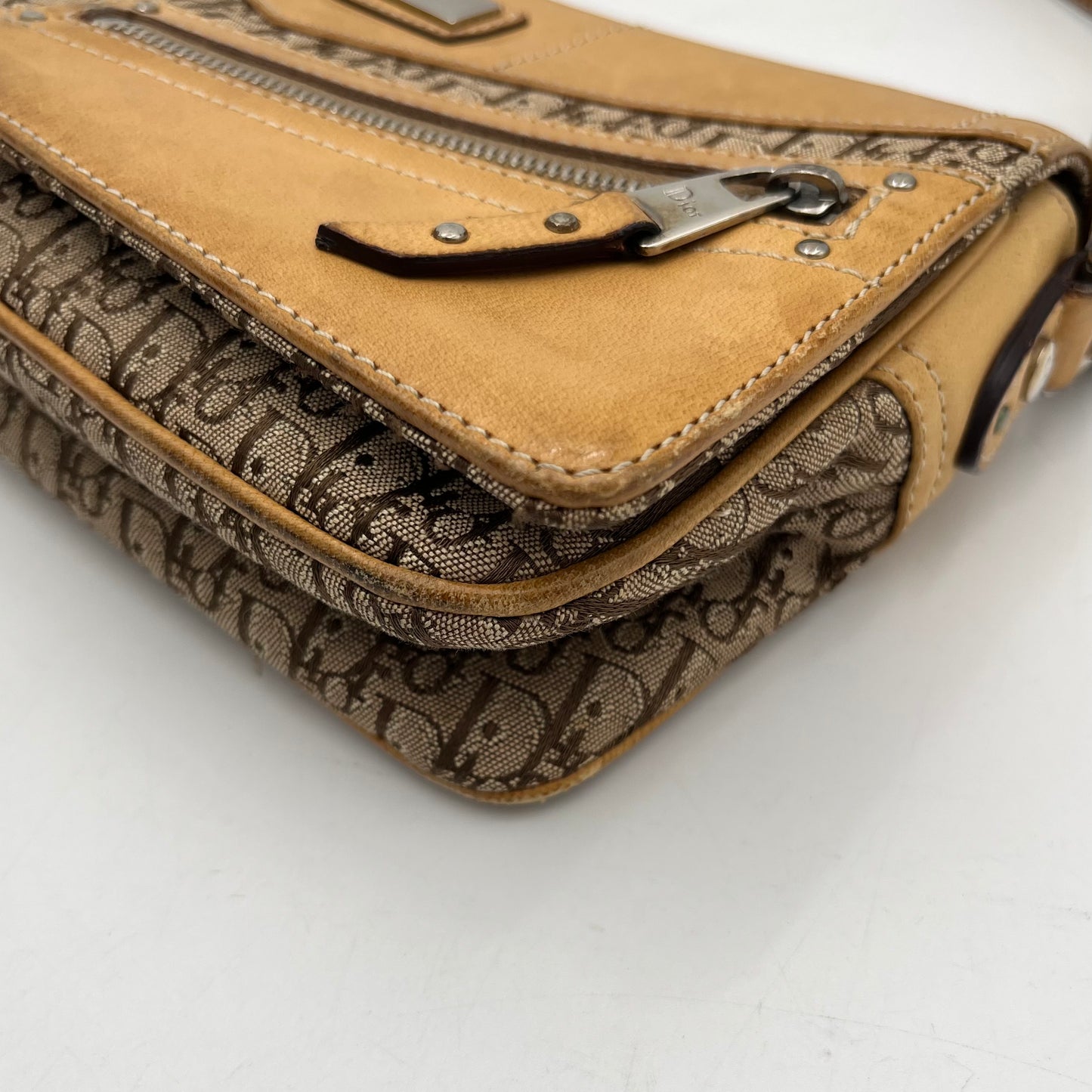 Christian Dior Brown Trotter Street Chic Flap Baguette