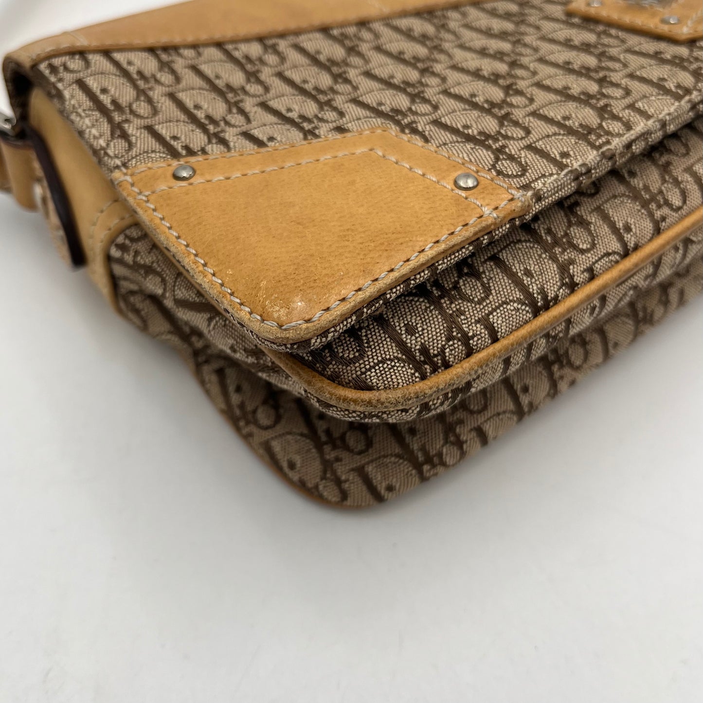 Christian Dior Brown Trotter Street Chic Flap Baguette