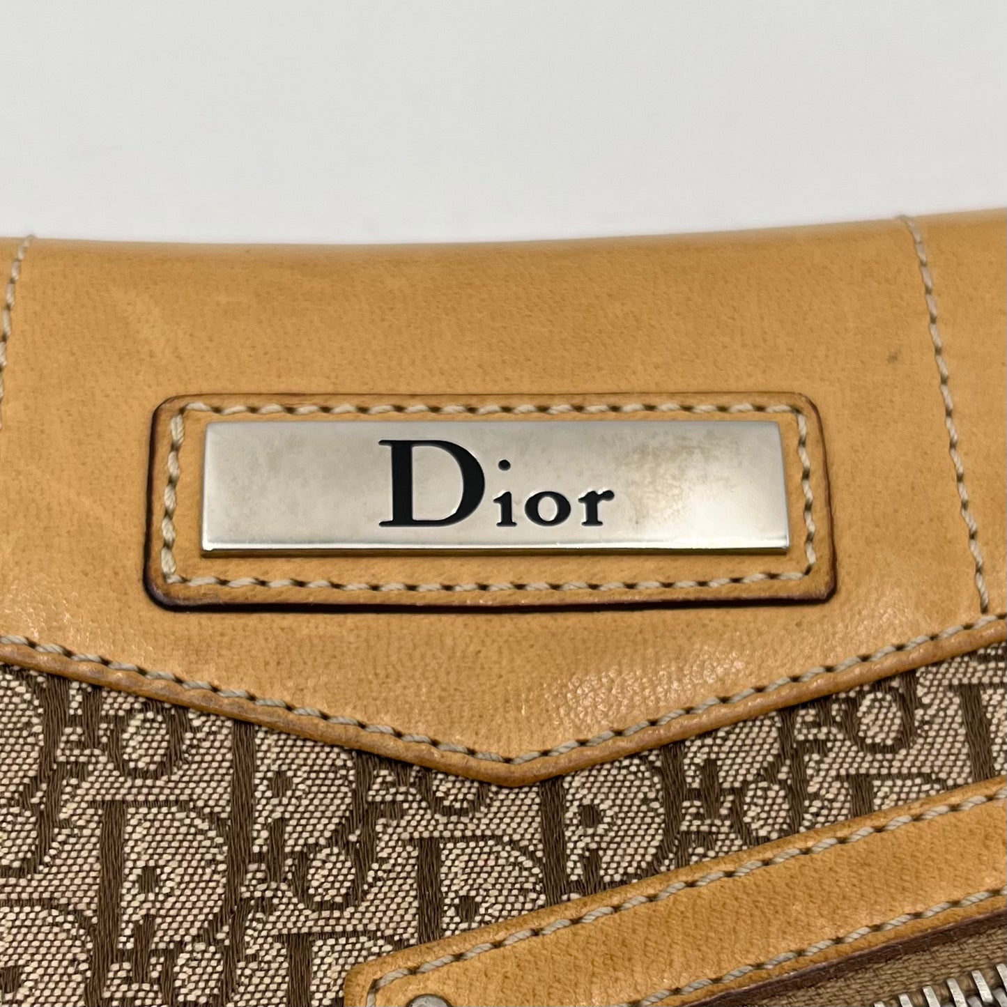 Christian Dior Brown Trotter Street Chic Flap Baguette