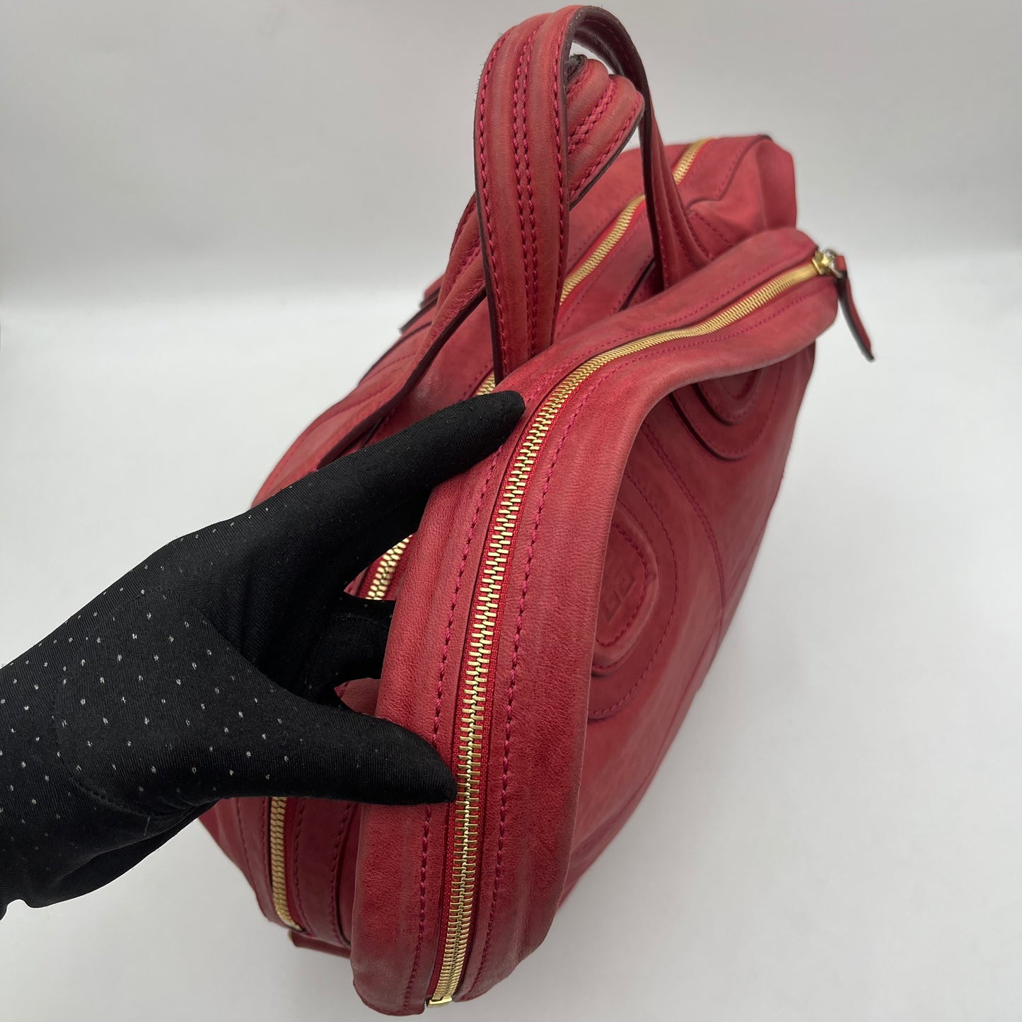 Givenchy Red Lambskin Leather Medium Nightingale