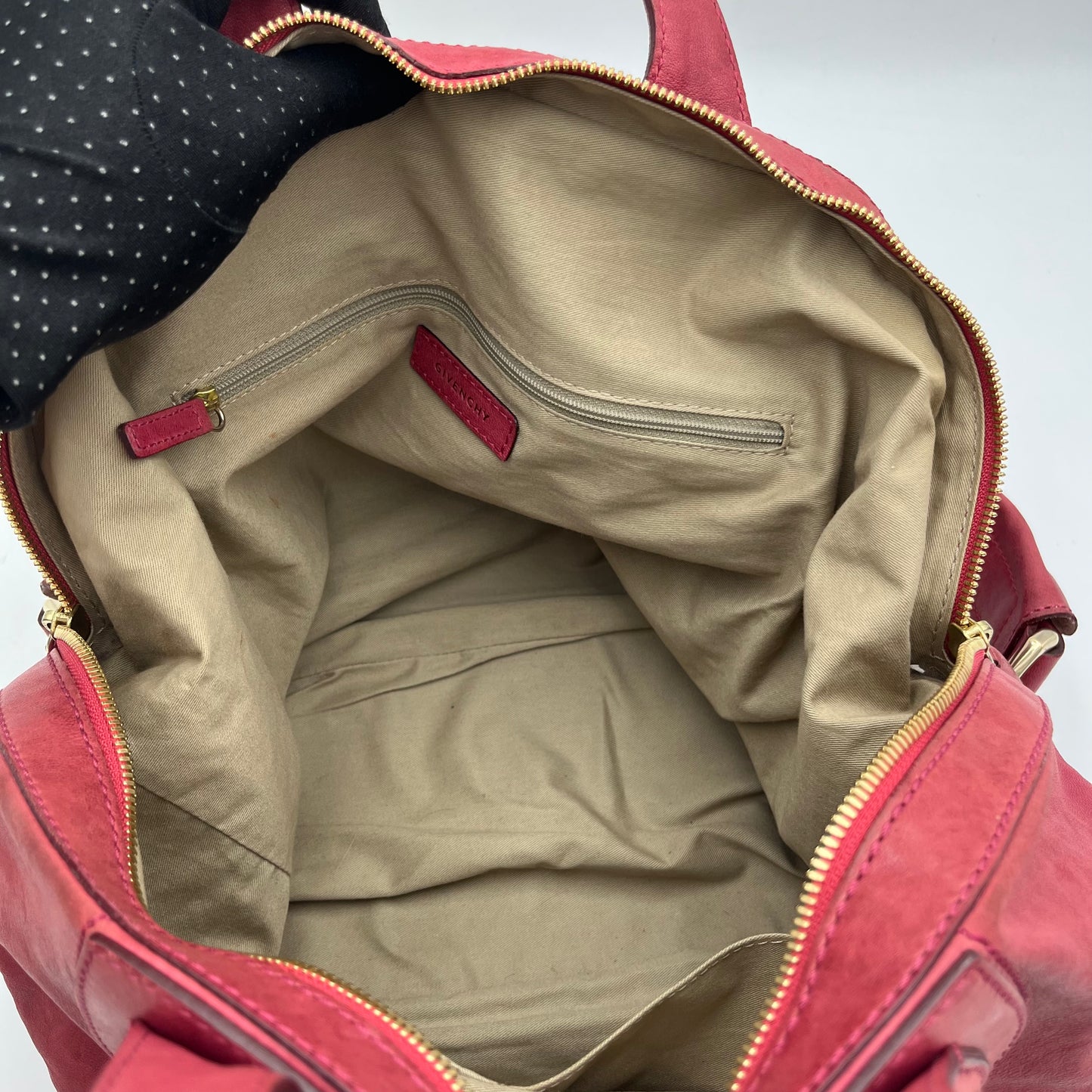 Givenchy Red Lambskin Leather Medium Nightingale