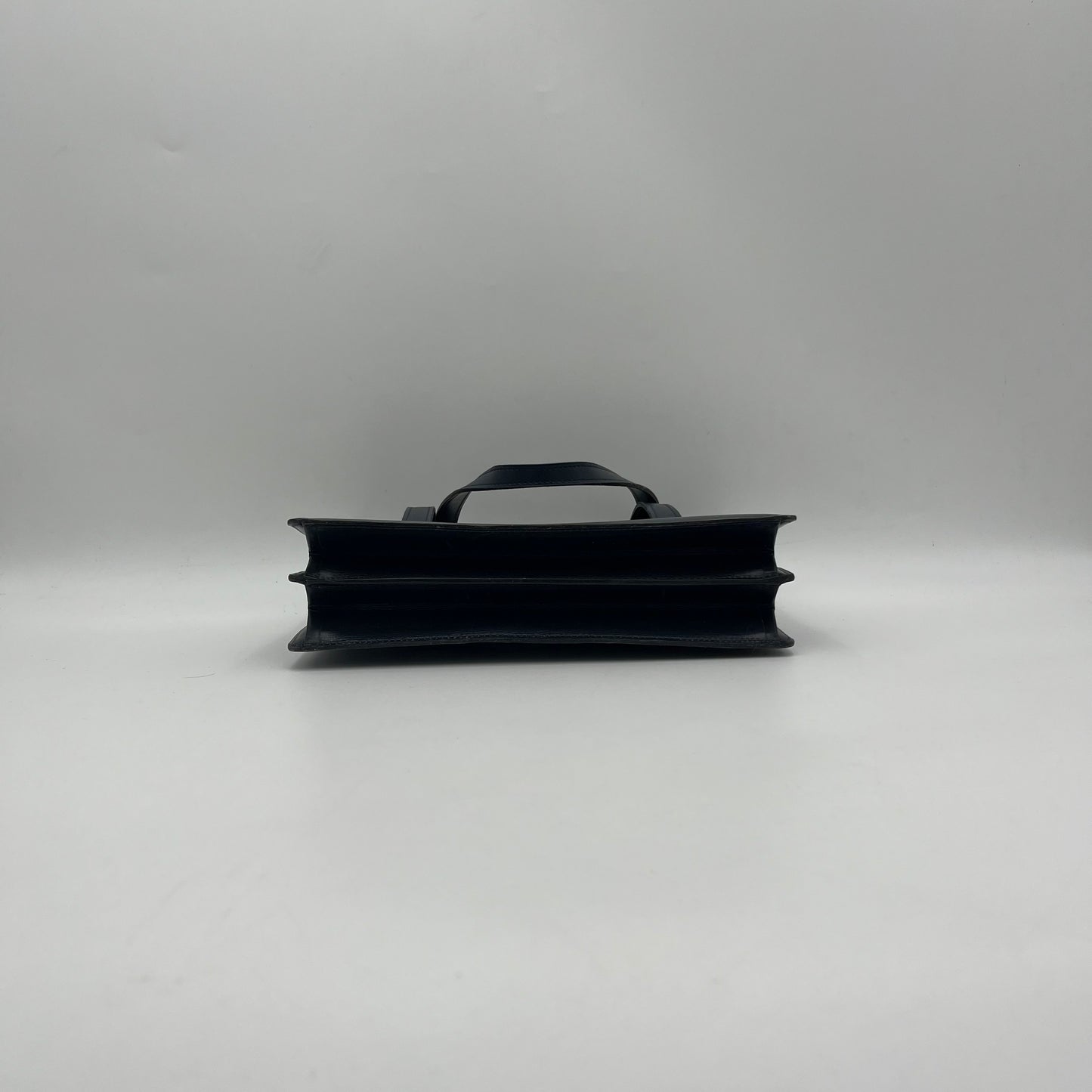 Christian Dior Dark Blue Leather Flap Shoulder Bag