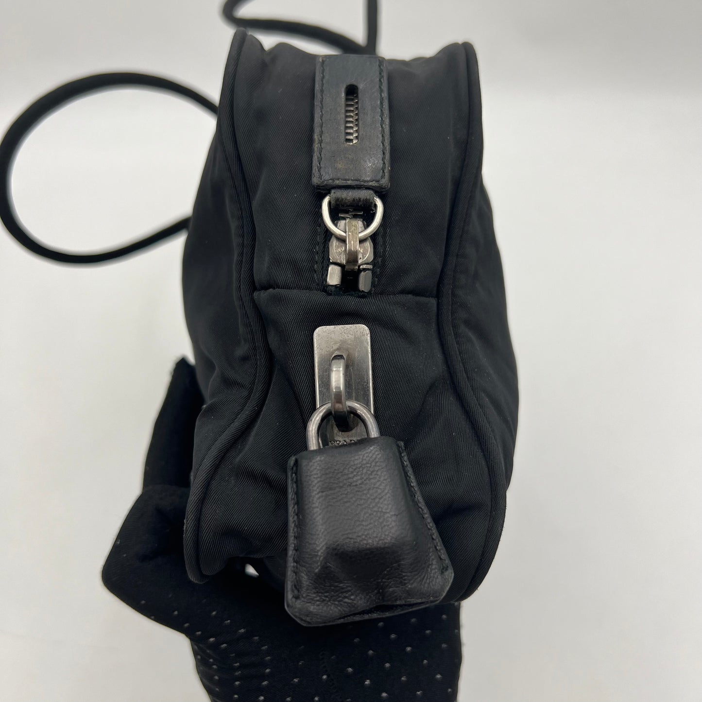 Prada Black Tessuto Small Bowler Bag