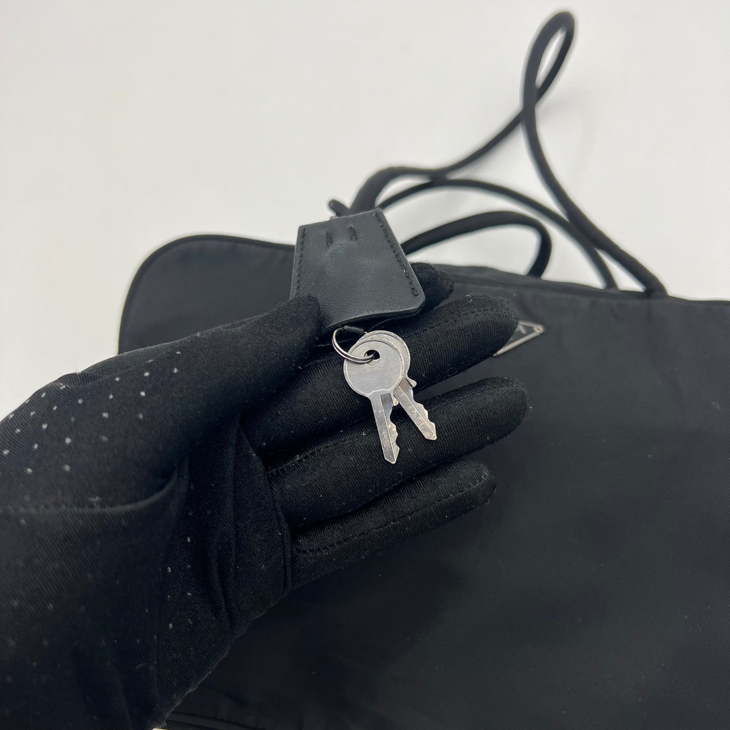 Prada Black Tessuto Small Bowler Bag