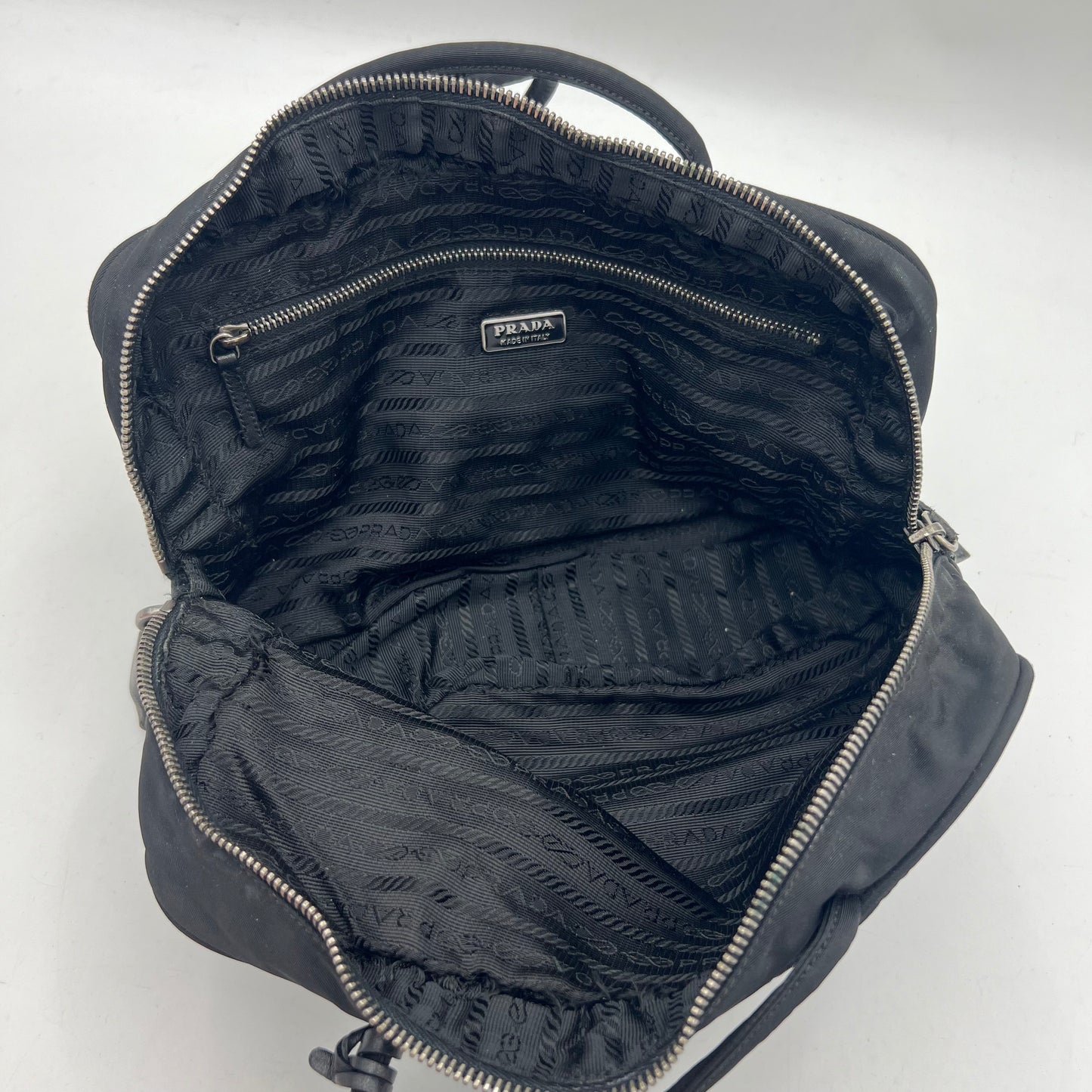 Prada Black Tessuto Small Bowler Bag