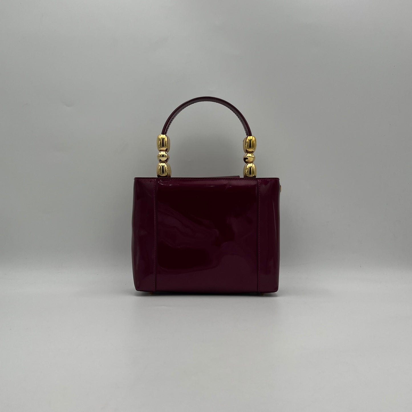 Christian Dior Magenta Patent Leather Malice Pearl Handbag GHW