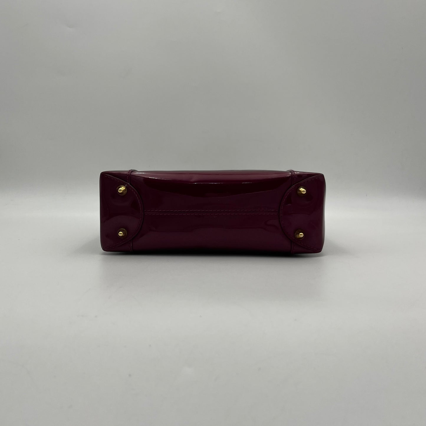 Christian Dior Magenta Patent Leather Malice Pearl Handbag GHW