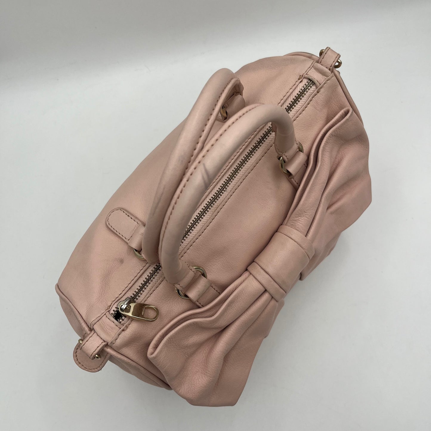 Valentino Garavani Red Pink Bow Leather Handbag