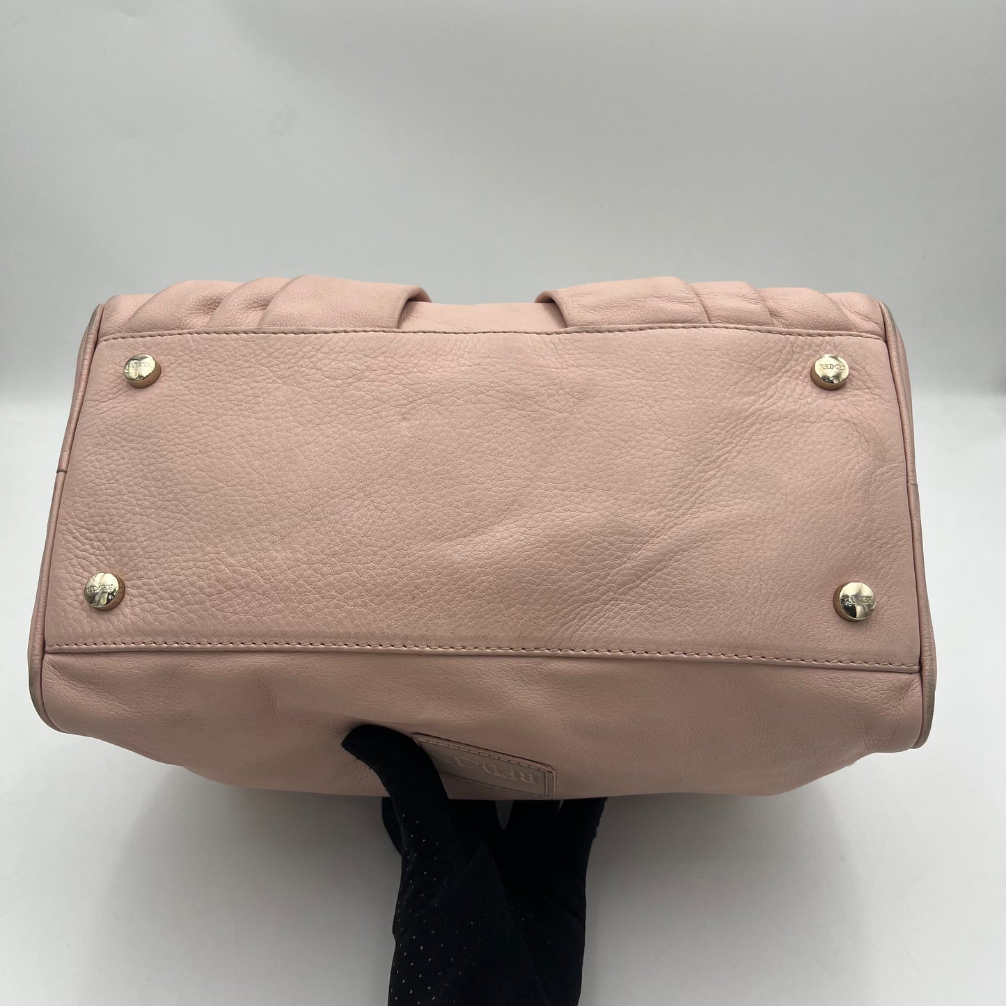 Valentino Garavani Red Pink Bow Leather Handbag