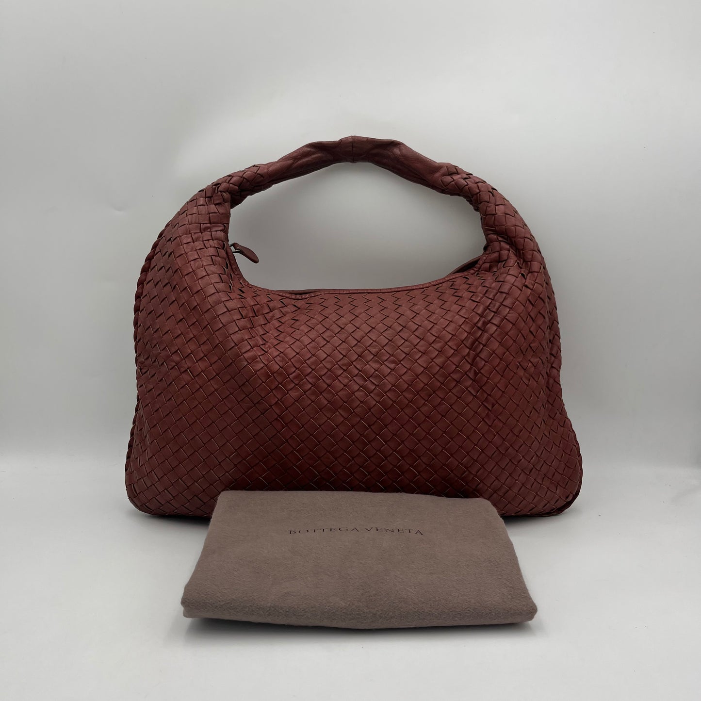 Bottega Veneta Rust Intrecciato Large Hobo Bag
