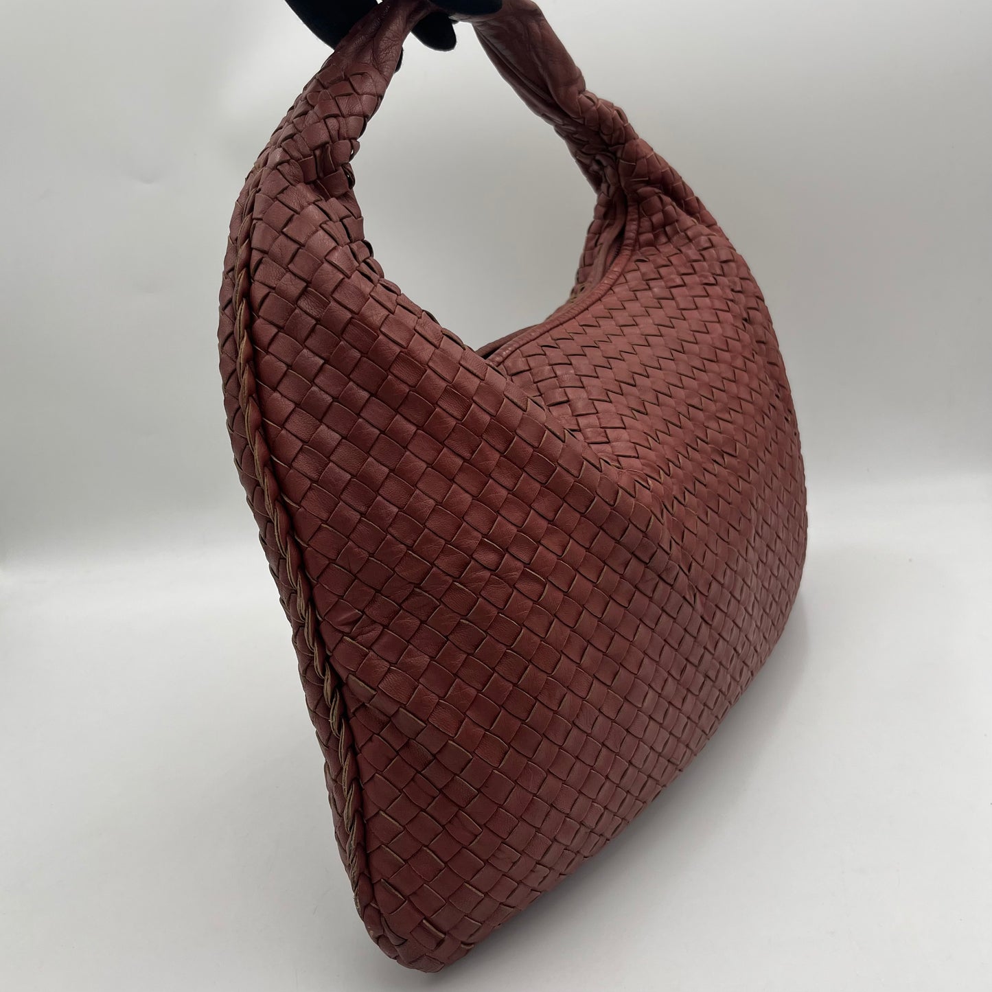 Bottega Veneta Rust Intrecciato Large Hobo Bag