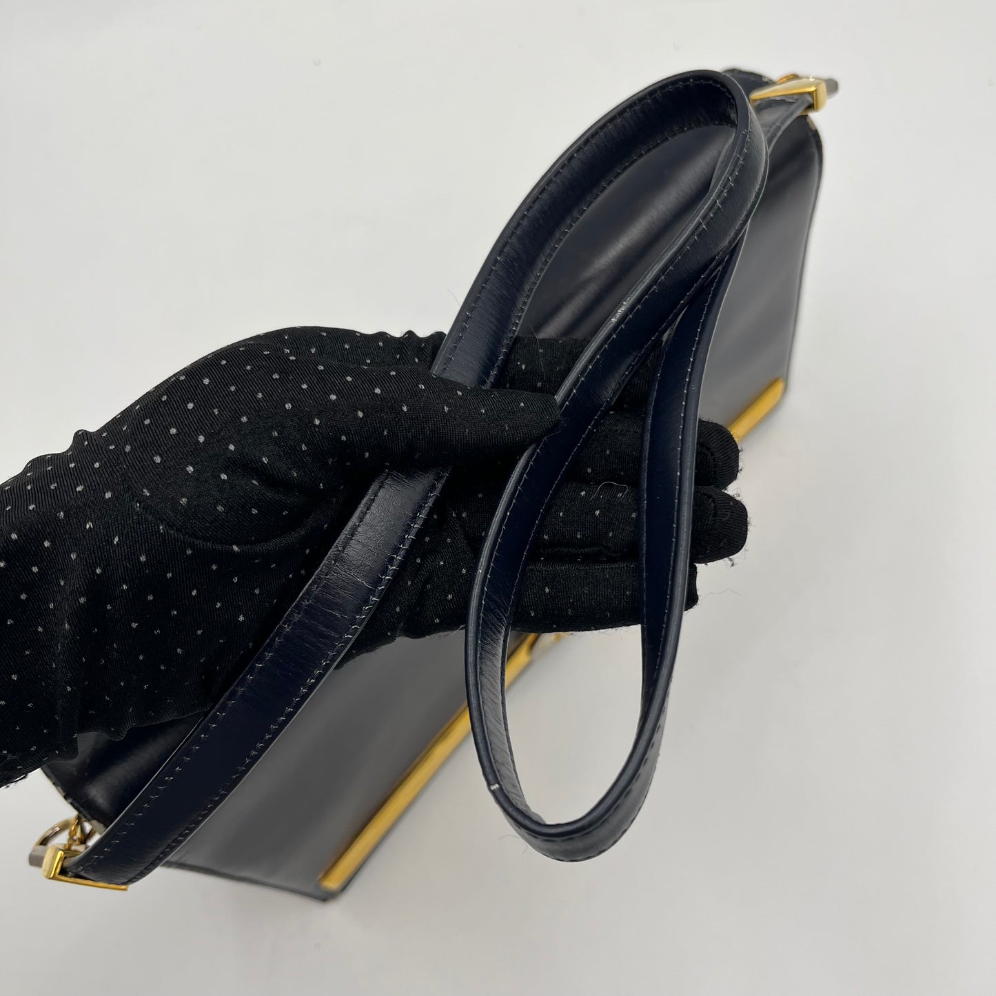 Christian Dior Vintage Leather Montaigne Box Shoulder Bag