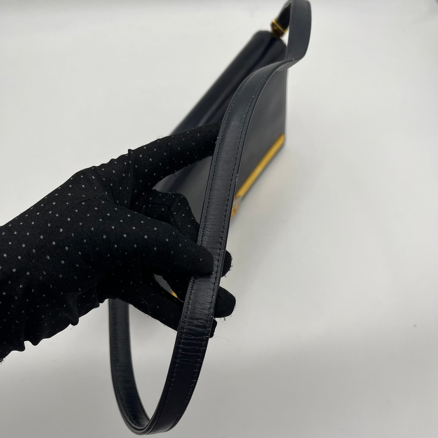 Christian Dior Vintage Leather Montaigne Box Shoulder Bag