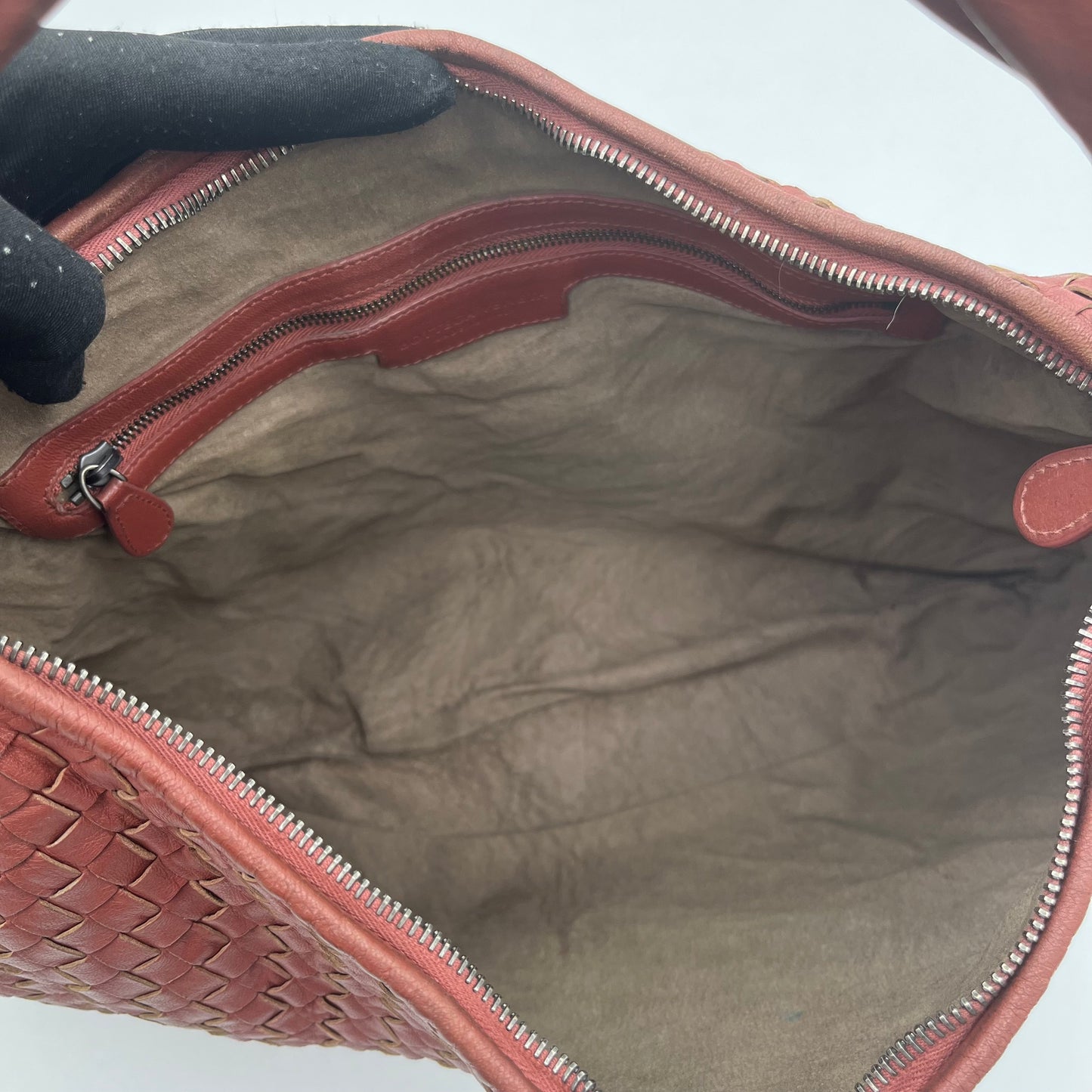 Bottega Veneta Rust Intrecciato Large Hobo Bag