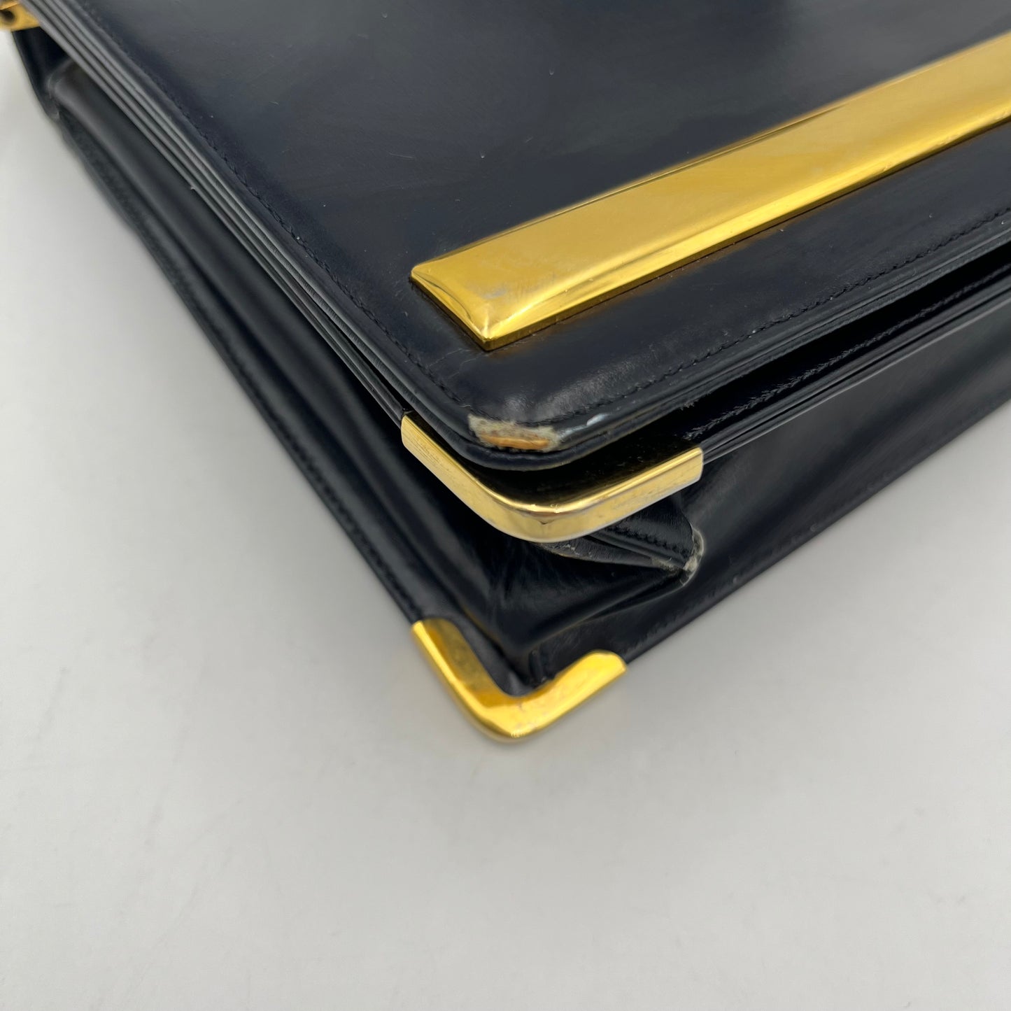 Christian Dior Vintage Leather Montaigne Box Shoulder Bag