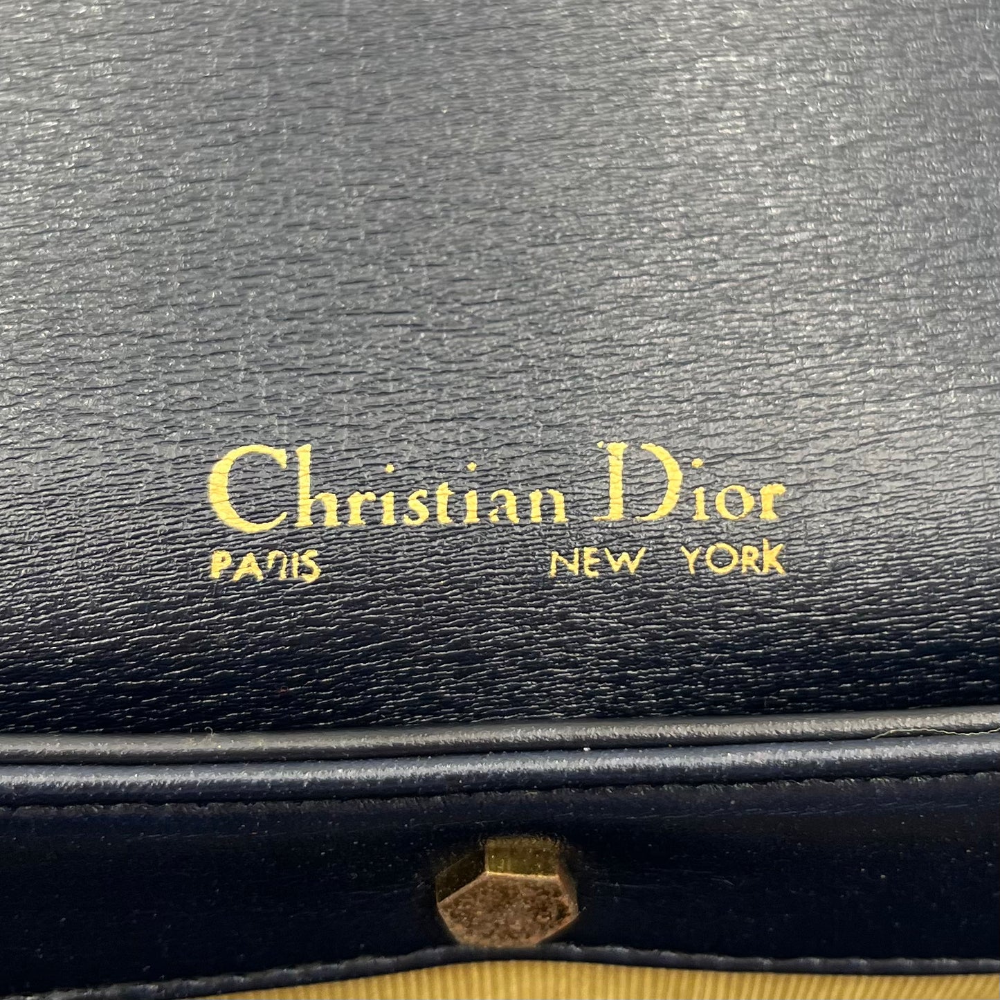 Christian Dior Vintage Leather Montaigne Box Shoulder Bag