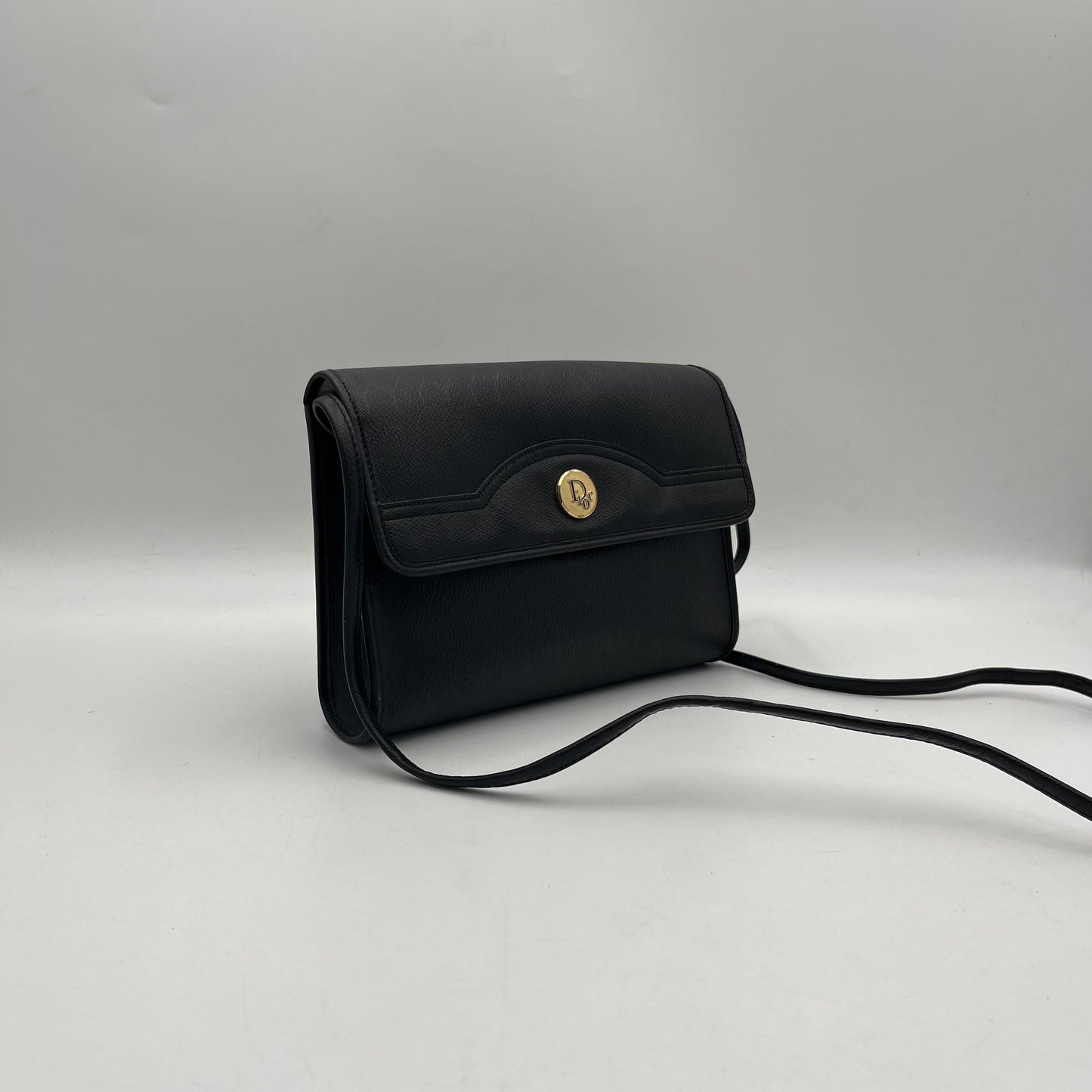 Christian Dior Black Honeycomb Flap Crossbody