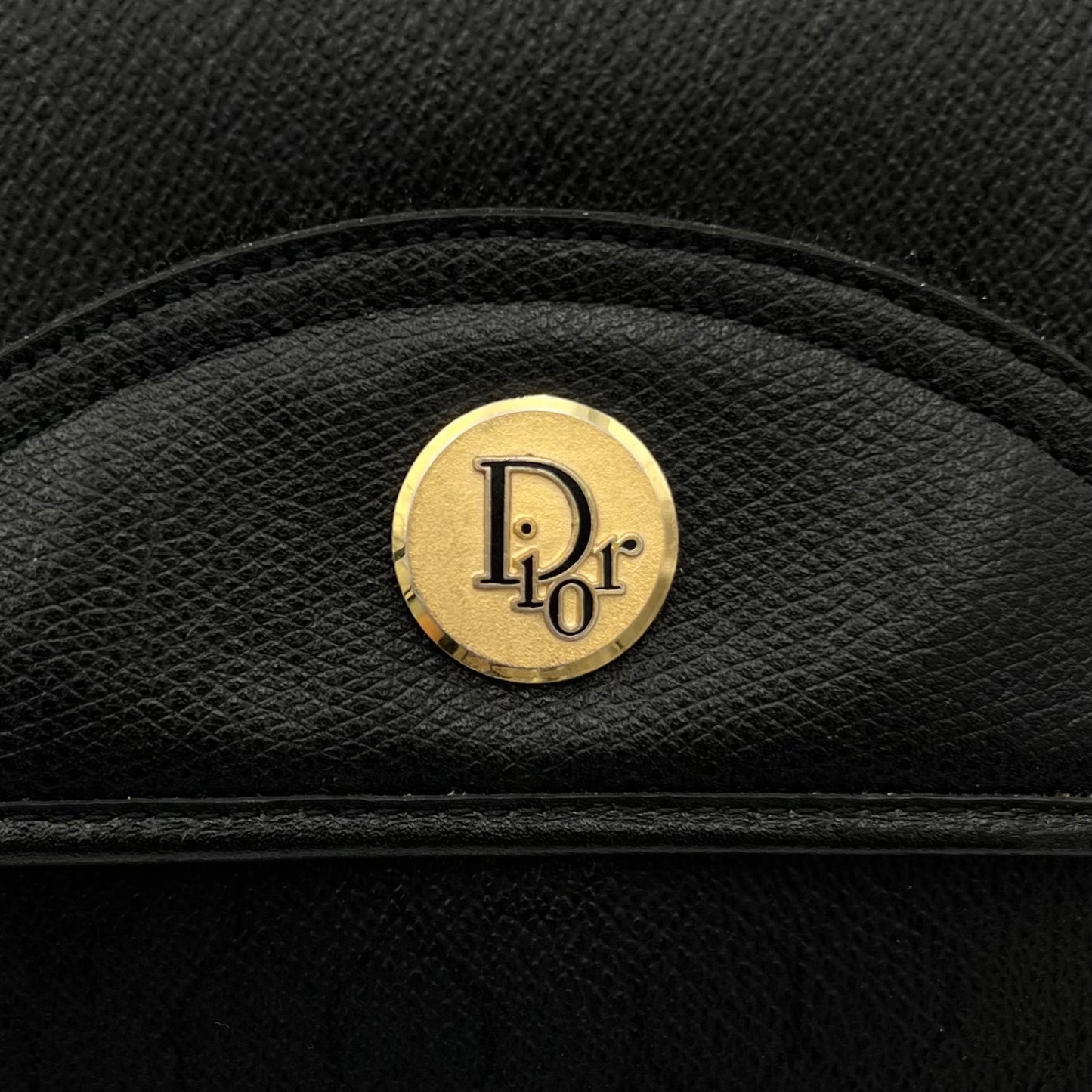 Christian Dior Black Honeycomb Flap Crossbody