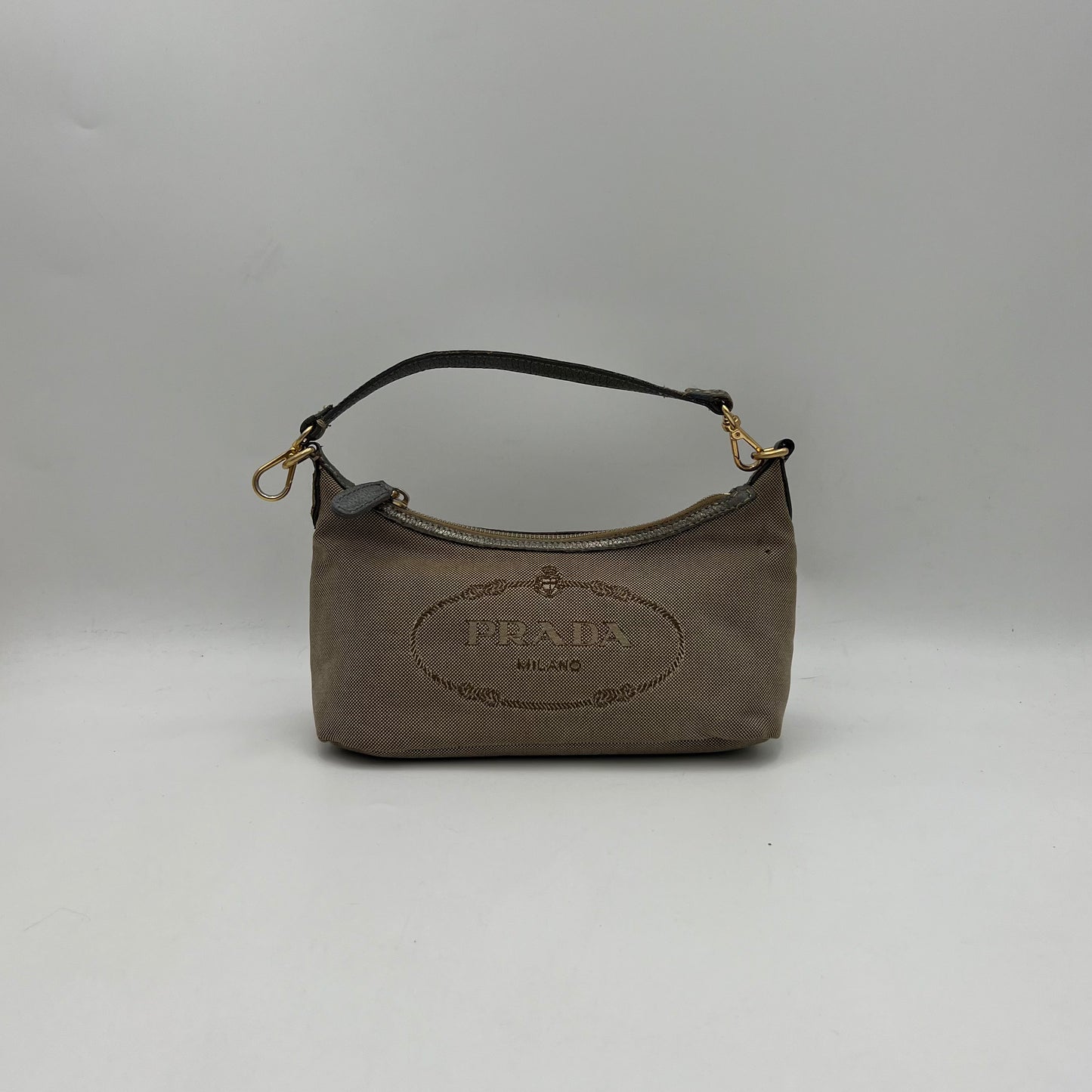 Prada Canapa Logo Canvas Hobo Pochette