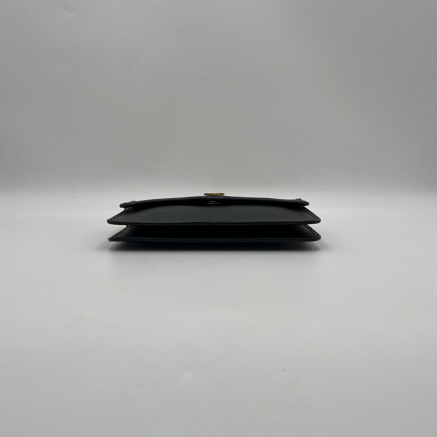 Christian Dior Black Honeycomb Logo Chain Flap Crossbody