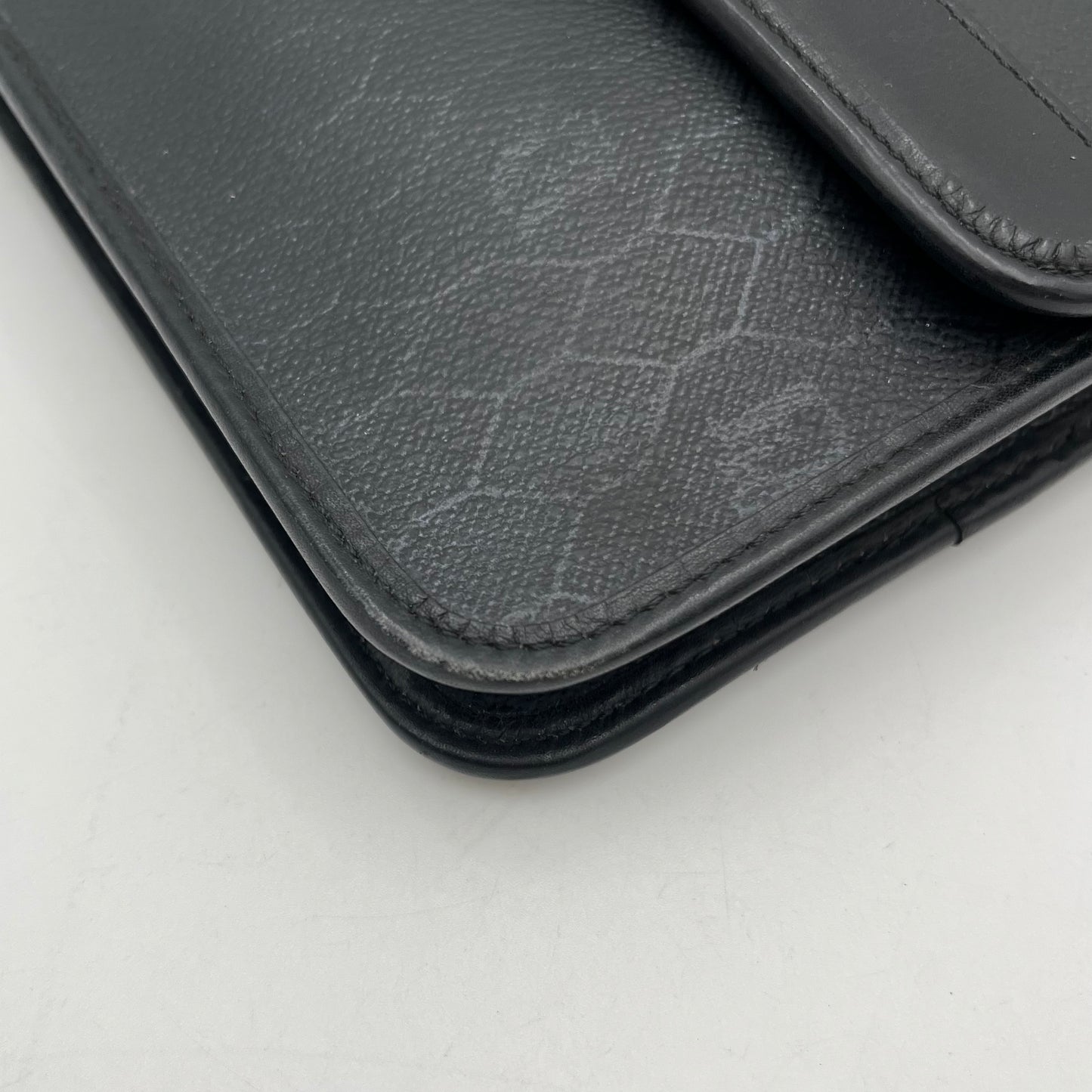 Christian Dior Black Honeycomb Logo Chain Flap Crossbody