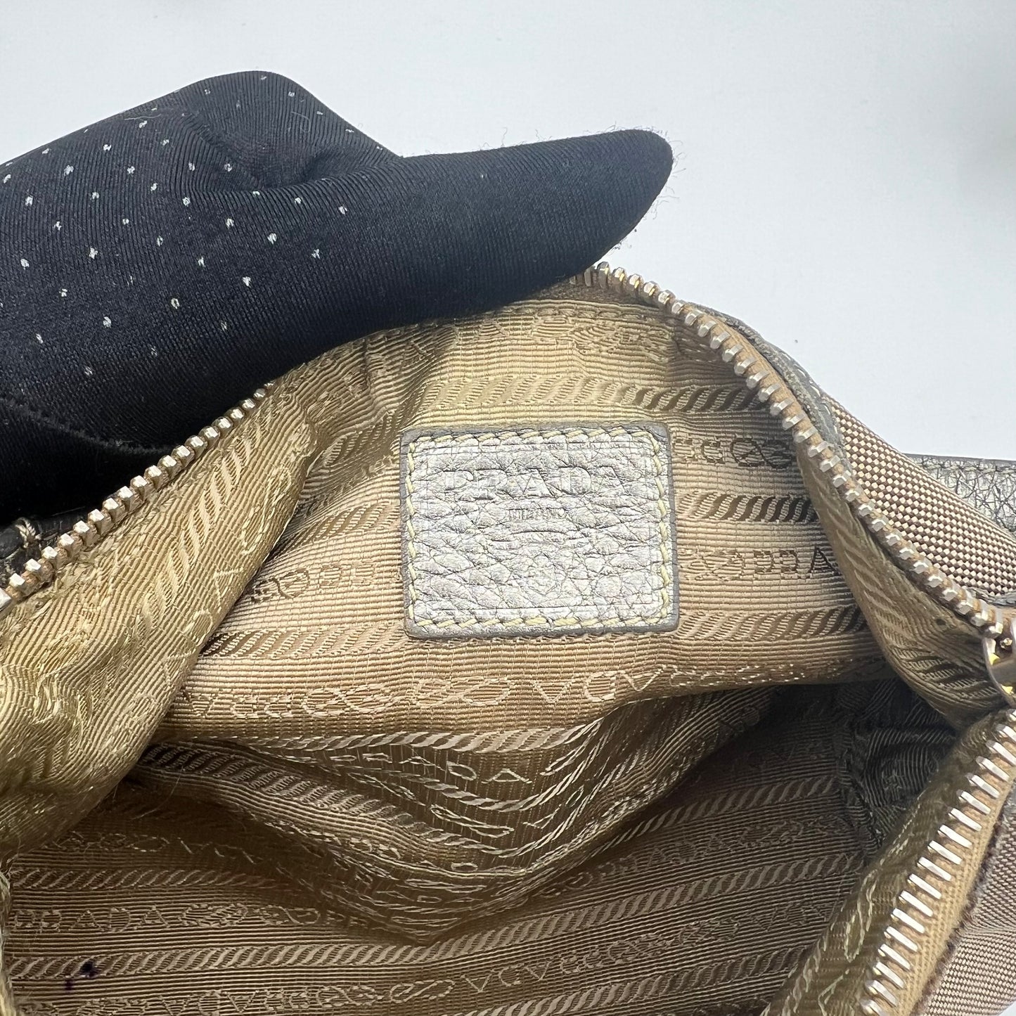 Prada Canapa Logo Canvas Hobo Pochette