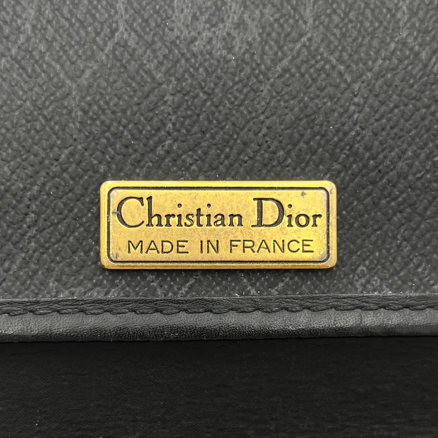 Christian Dior Black Honeycomb Logo Chain Flap Crossbody