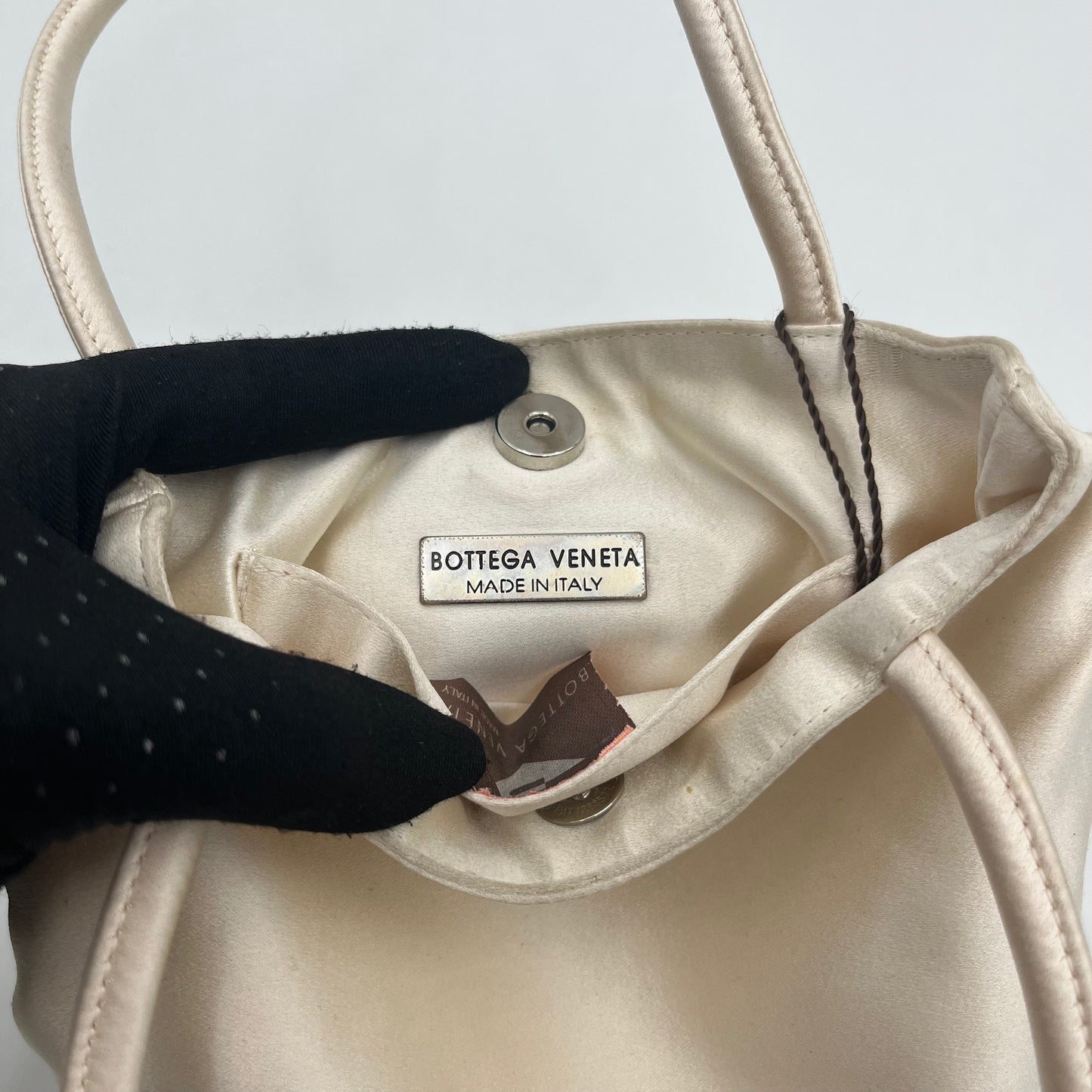 Bottega Veneta Ivory Silk Mini Tote