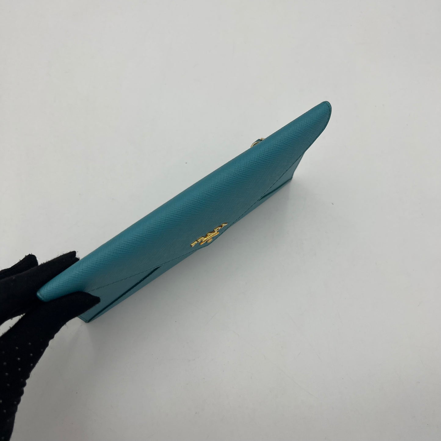 Prada Blue Saffiano Envelope Wallet