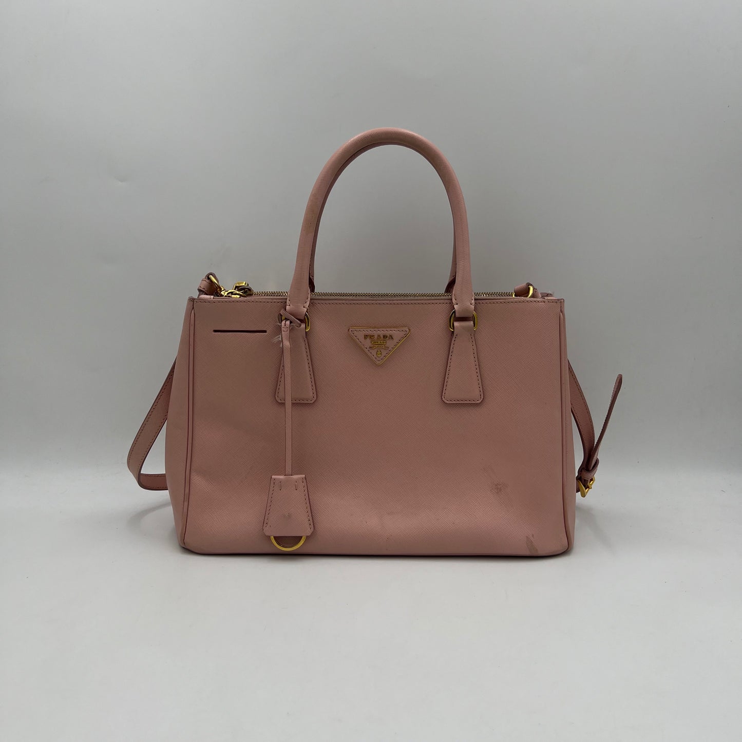 Prada Light Pink Saffiano Lux Galleria with Sling